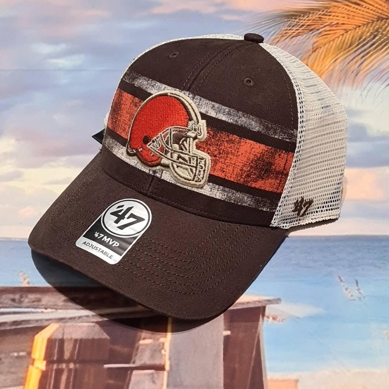 Cleveland Browns Trucker Hat Cap Zubaz 47 Brand NWT - Depop