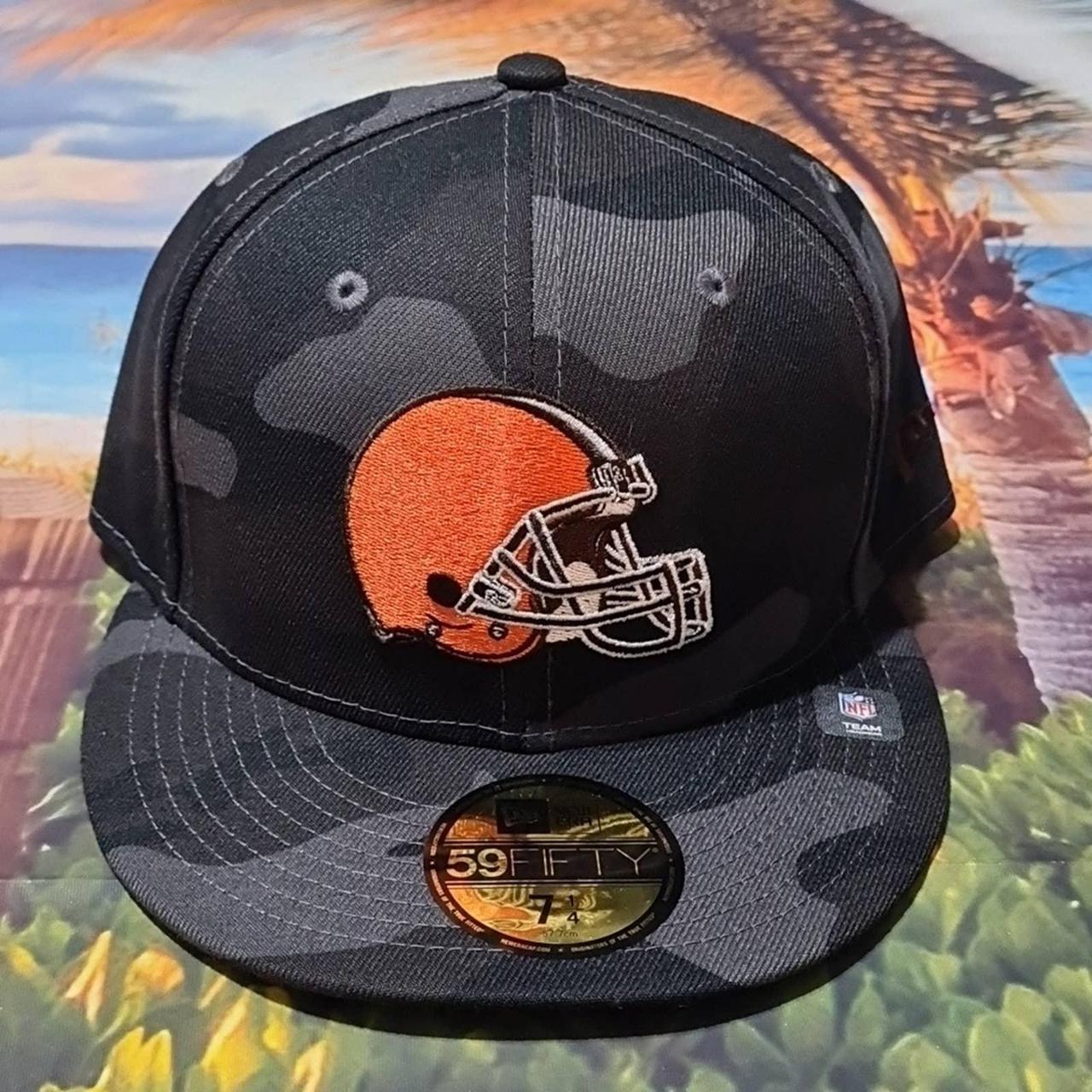 Men's New Era Black Cleveland Browns Camo 59FIFTY Fitted Hat