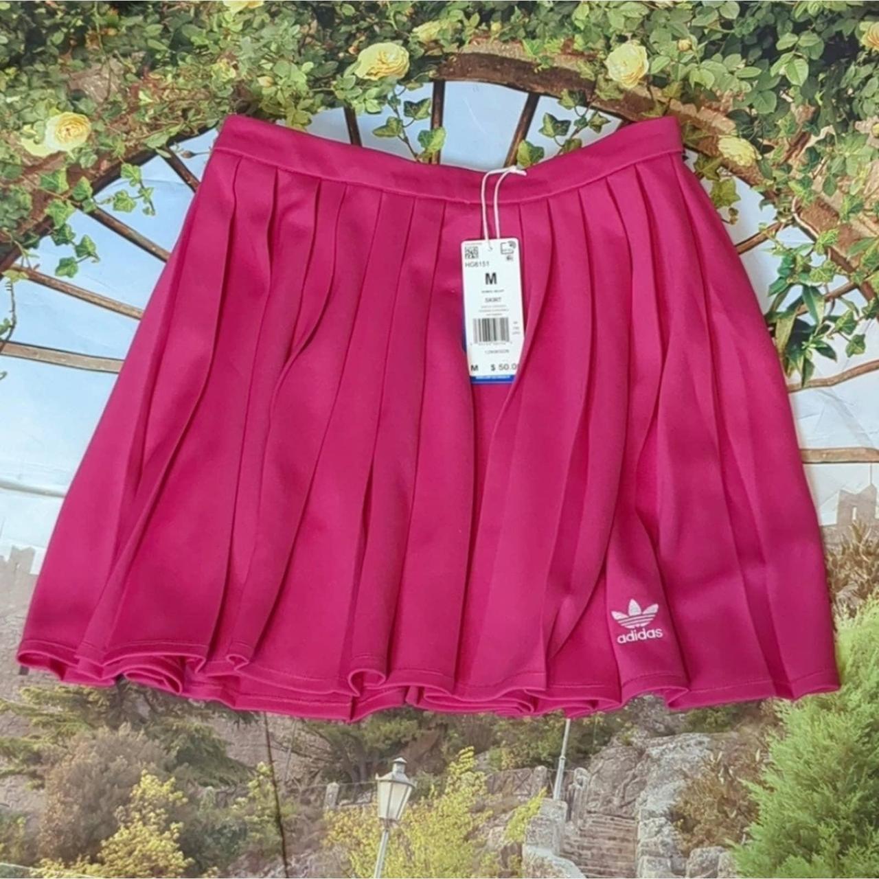 Adidas pink clearance pleated skirt