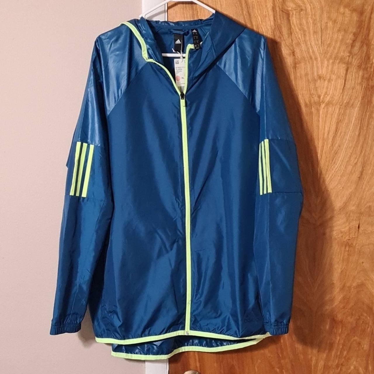 Lime green and blue adidas outlet jacket