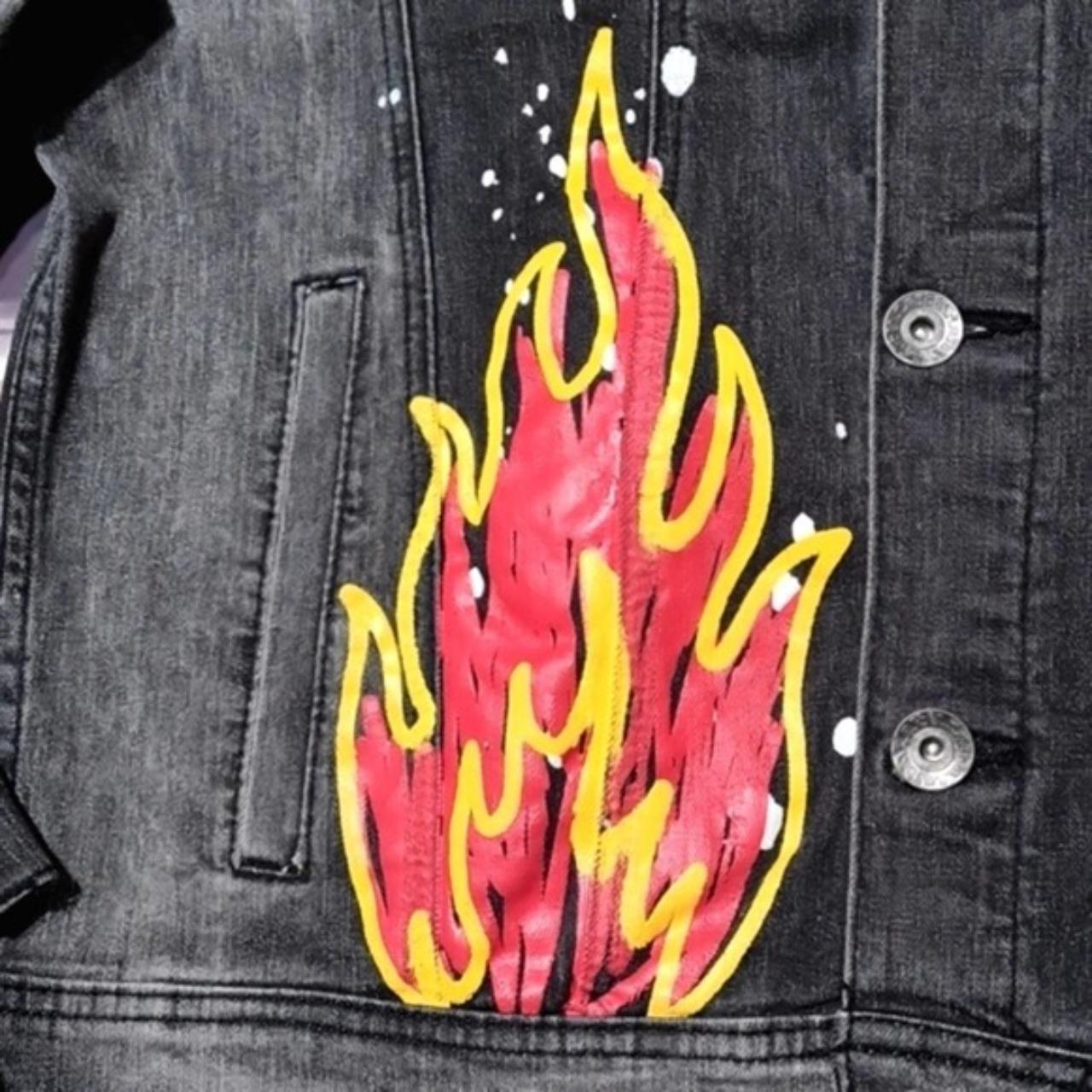 Rebel Denim Jacket Dope Art Design Size Medium shops NWOT