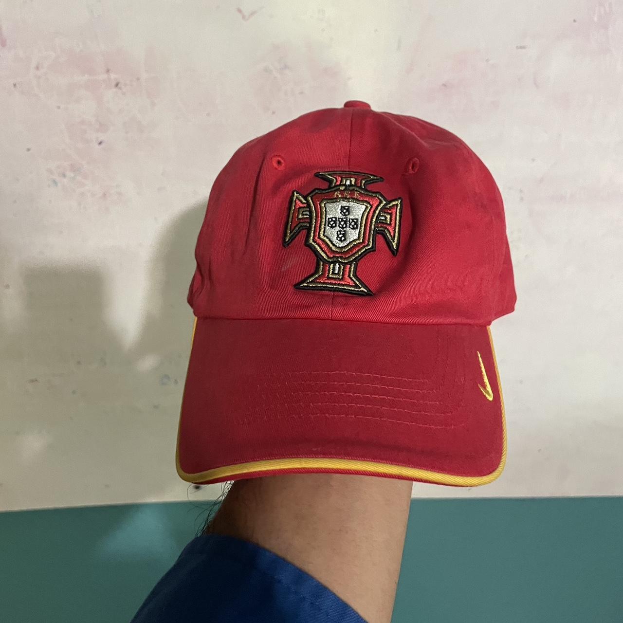 Y2K Portugal Nike red tag red Velcro hat. In very