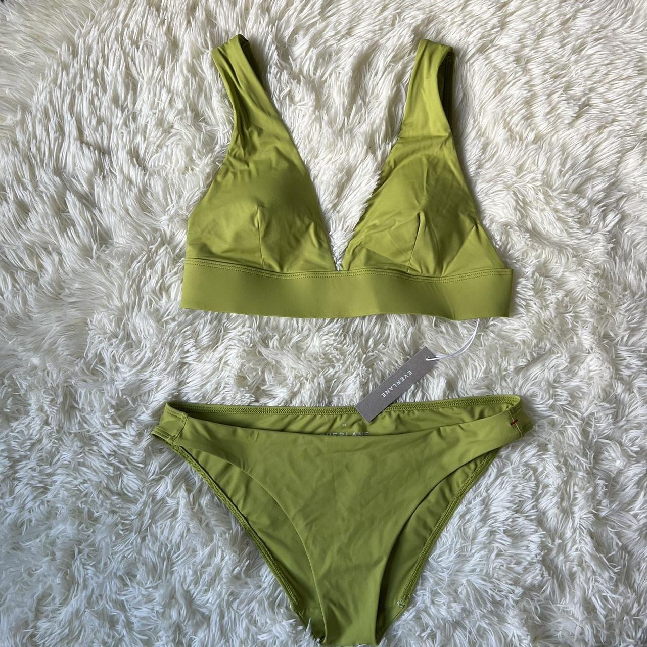 NWT Everlane lime green bikini set. This set is... - Depop