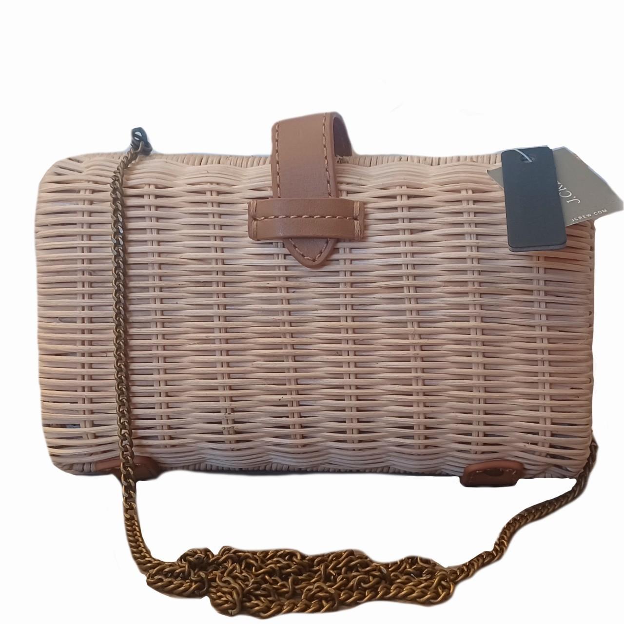 J.Crew Fan Rattan Clutch