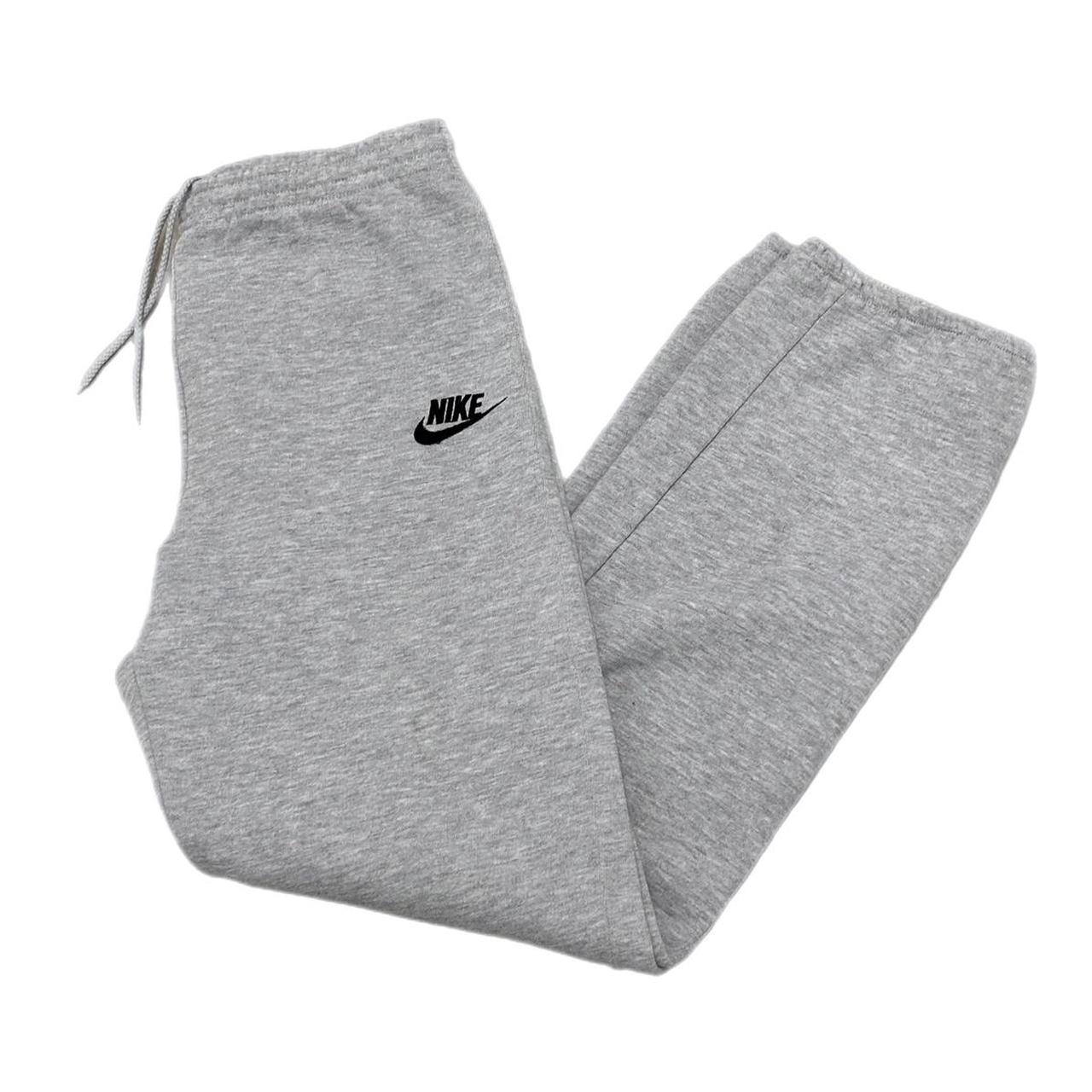 Vintage Nike Sweatpants Jet Black Polyester White Swoosh Has Ankle