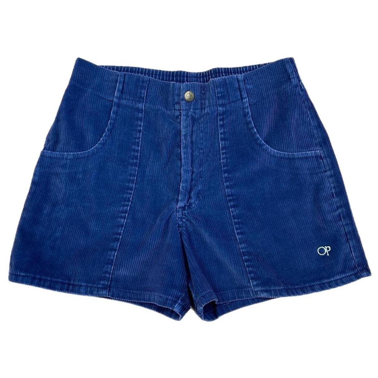 Ocean Pacific Women's Shorts - Navy - 7 – Vintage 70s Ocean Pacific Navy Corduroy Surf …