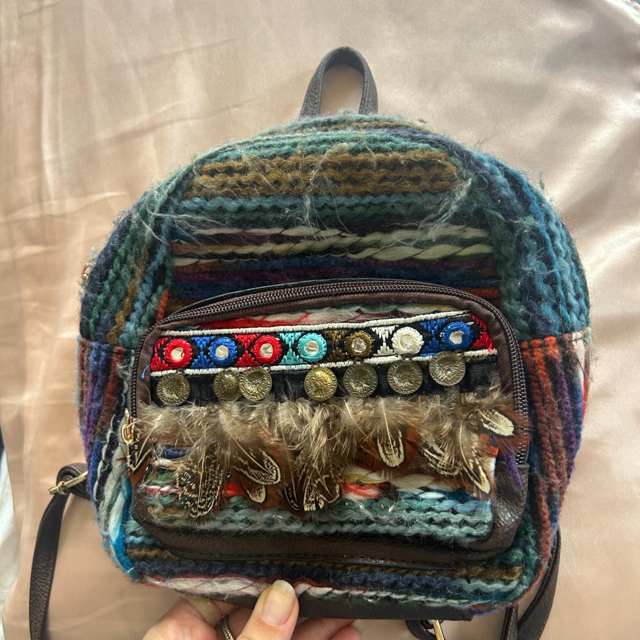 Boho day to day or festival mini backpack. Depop