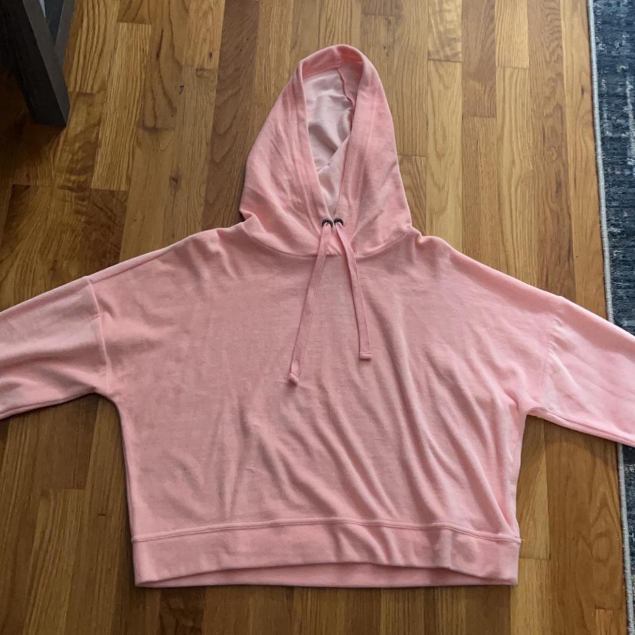 Light pink cropped clearance hoodie