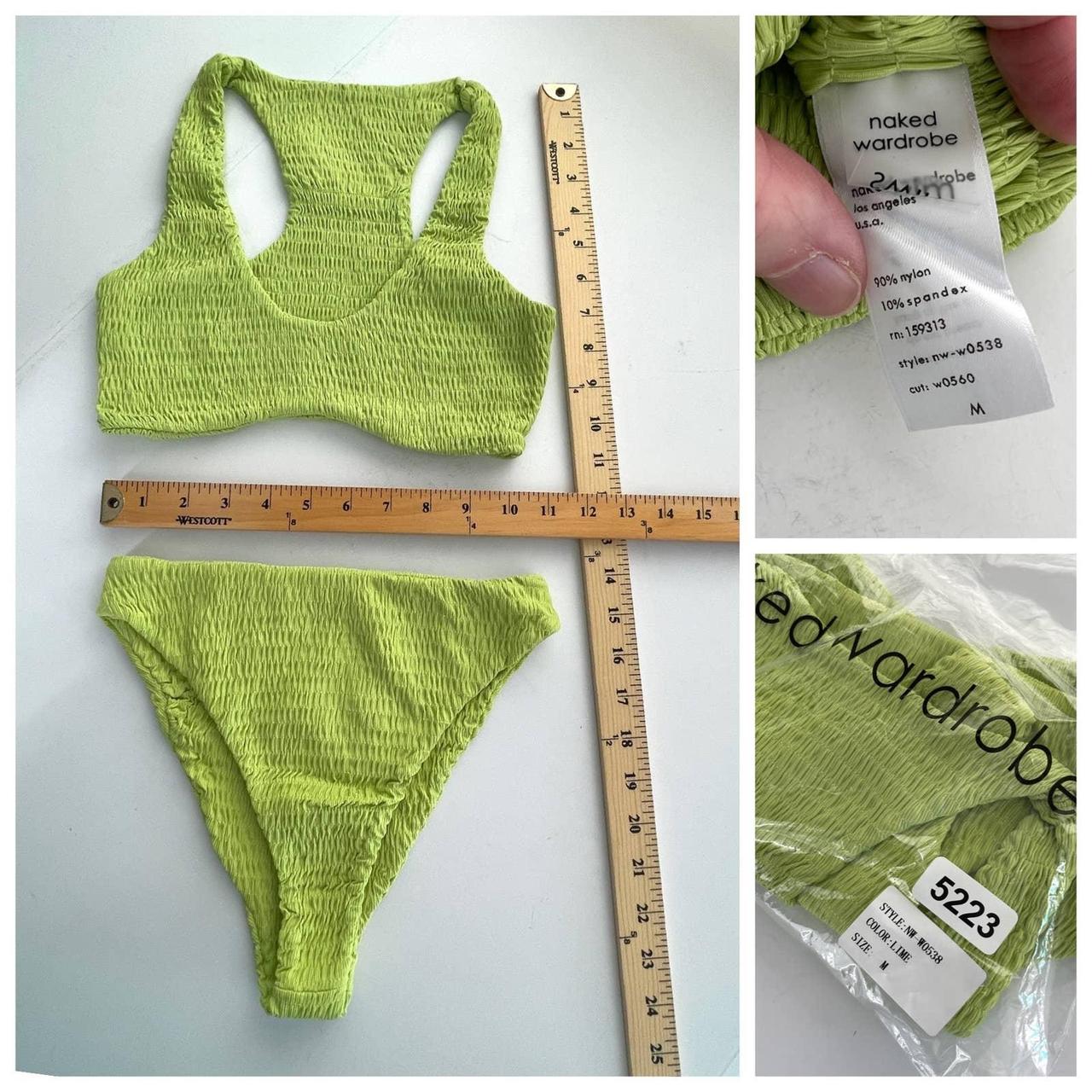 Naked Wardrobe Women S Green Bikinis And Tankini Sets Depop