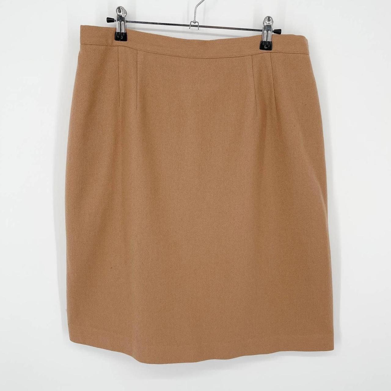 Camel wool skirt outlet knee length