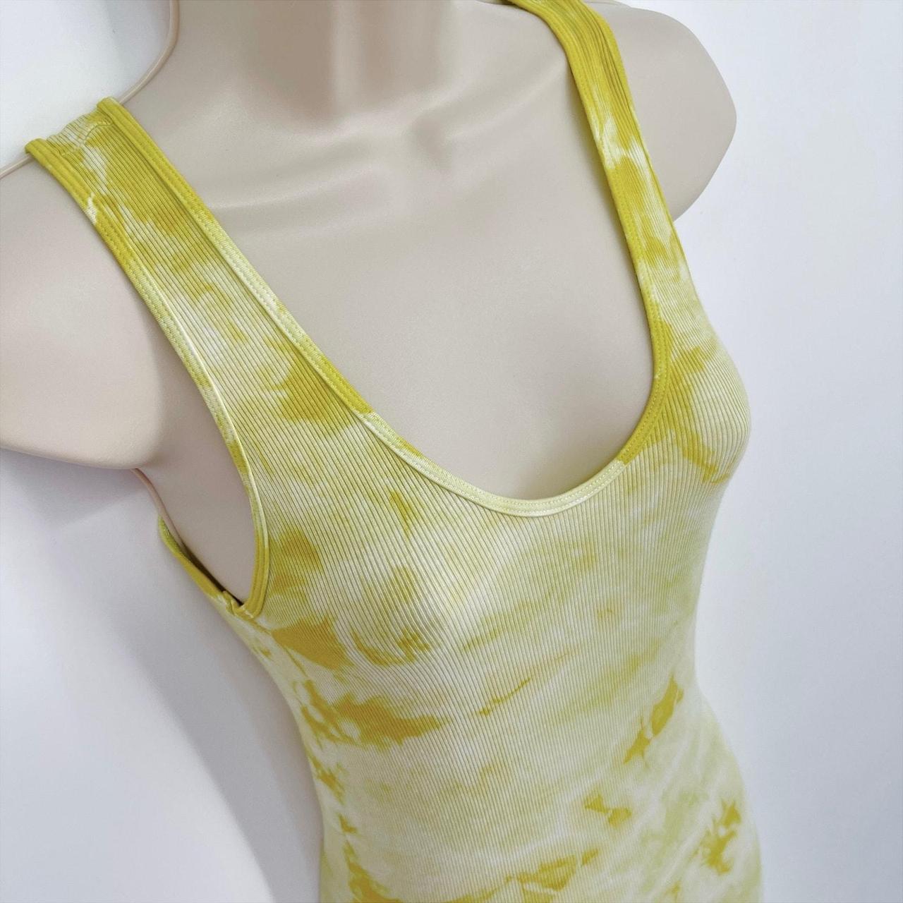 Enza Costa REVOLVE Tie-Dye Tank Dress Bodycon Silhouette Size S Yellow White deals