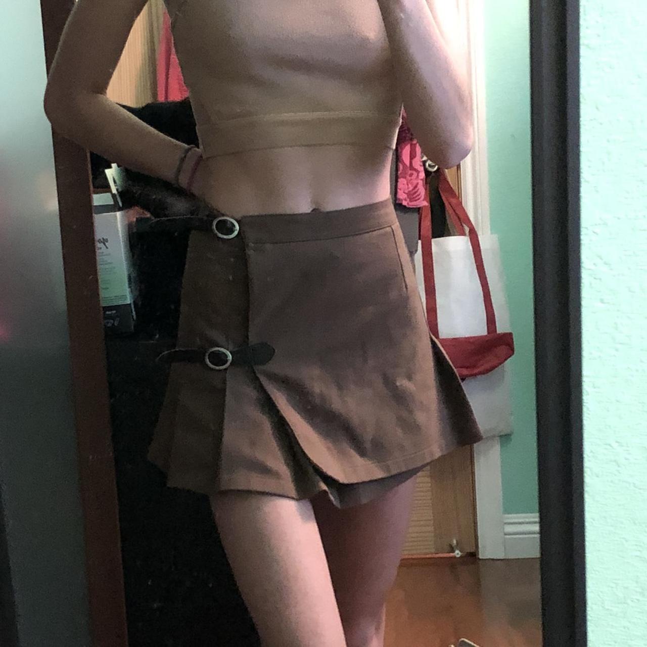 Brandy Melville Sof Lowwaisted Buckle Mini Skirt 🐻... Depop