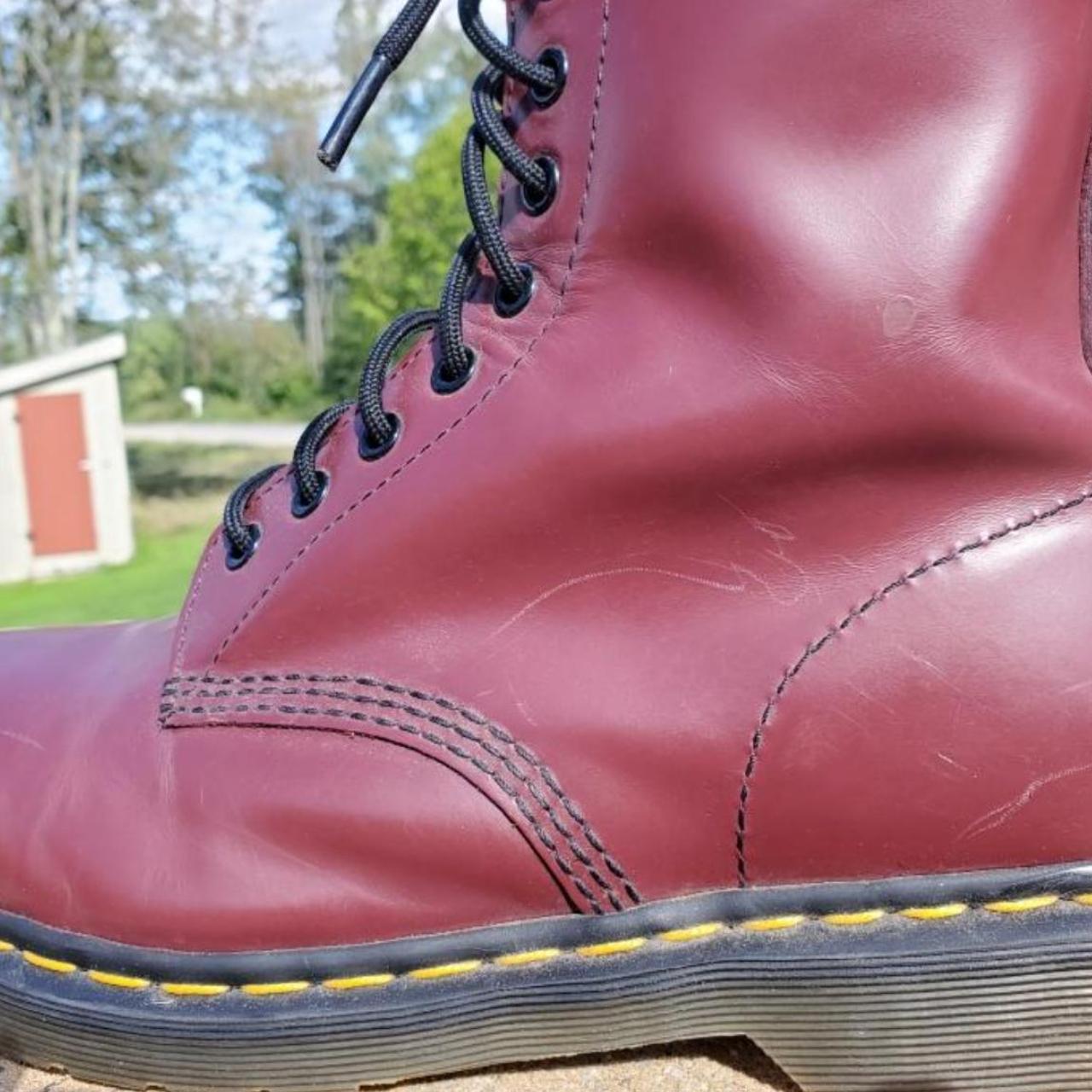 Dr. Martens 1490 Smooth Leather 10-Eye Boots (Cherry... - Depop