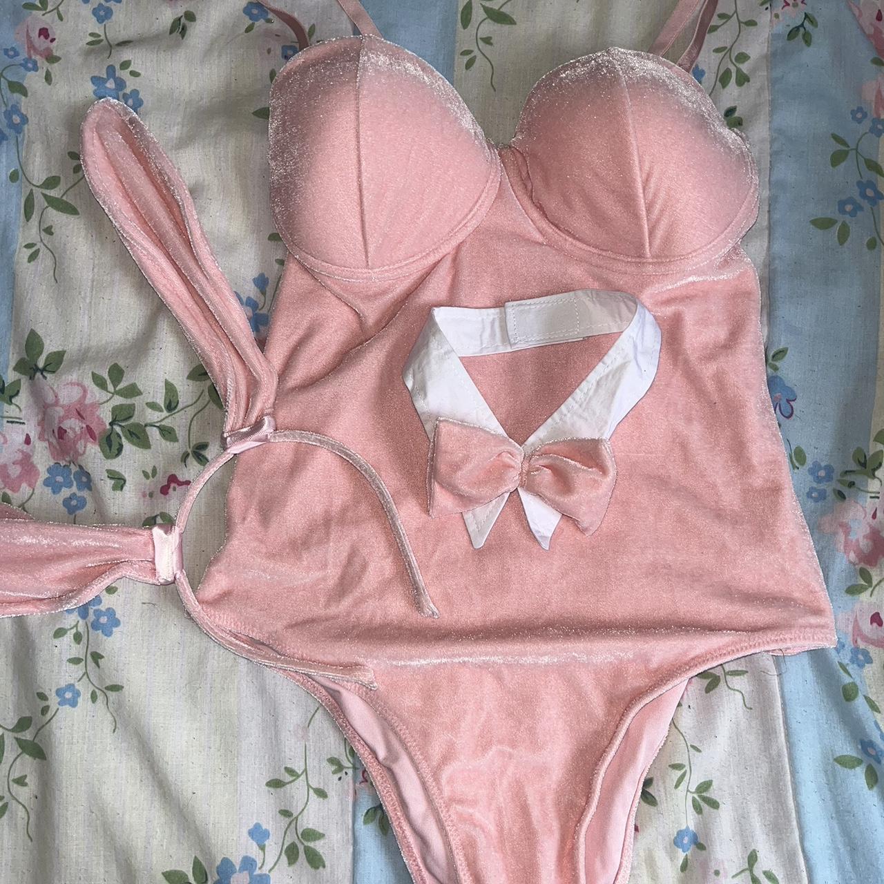 Ann Summers Pink Playboy Bunny costume with... - Depop