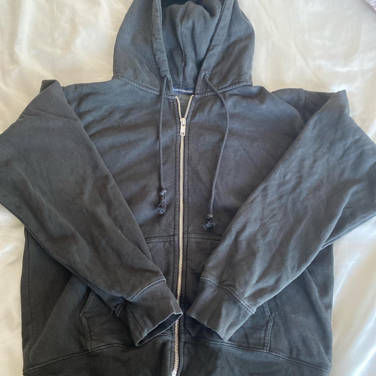 Black Brandy Melville Zip up Fits a regular size... Depop