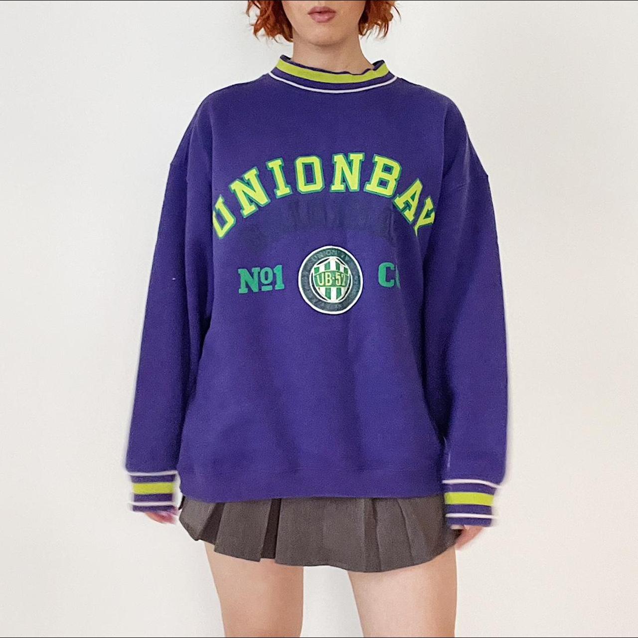 Purple and green online sweatshirt