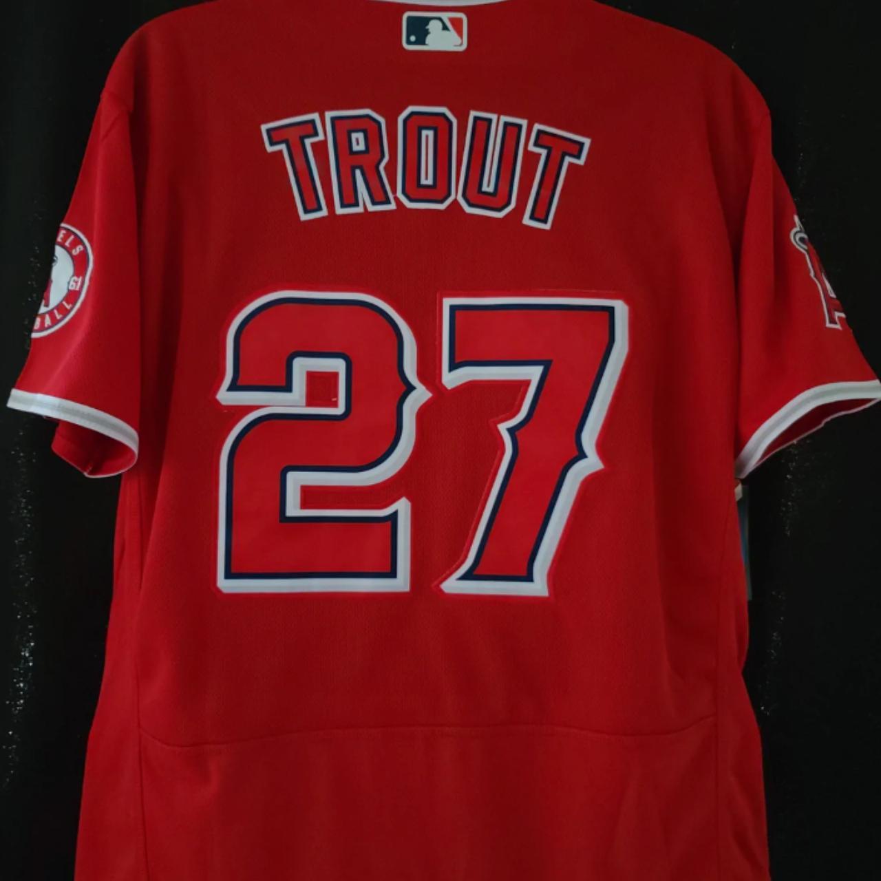 Los Angeles Angels Mike Trout Jersey Mens Small Red - Depop