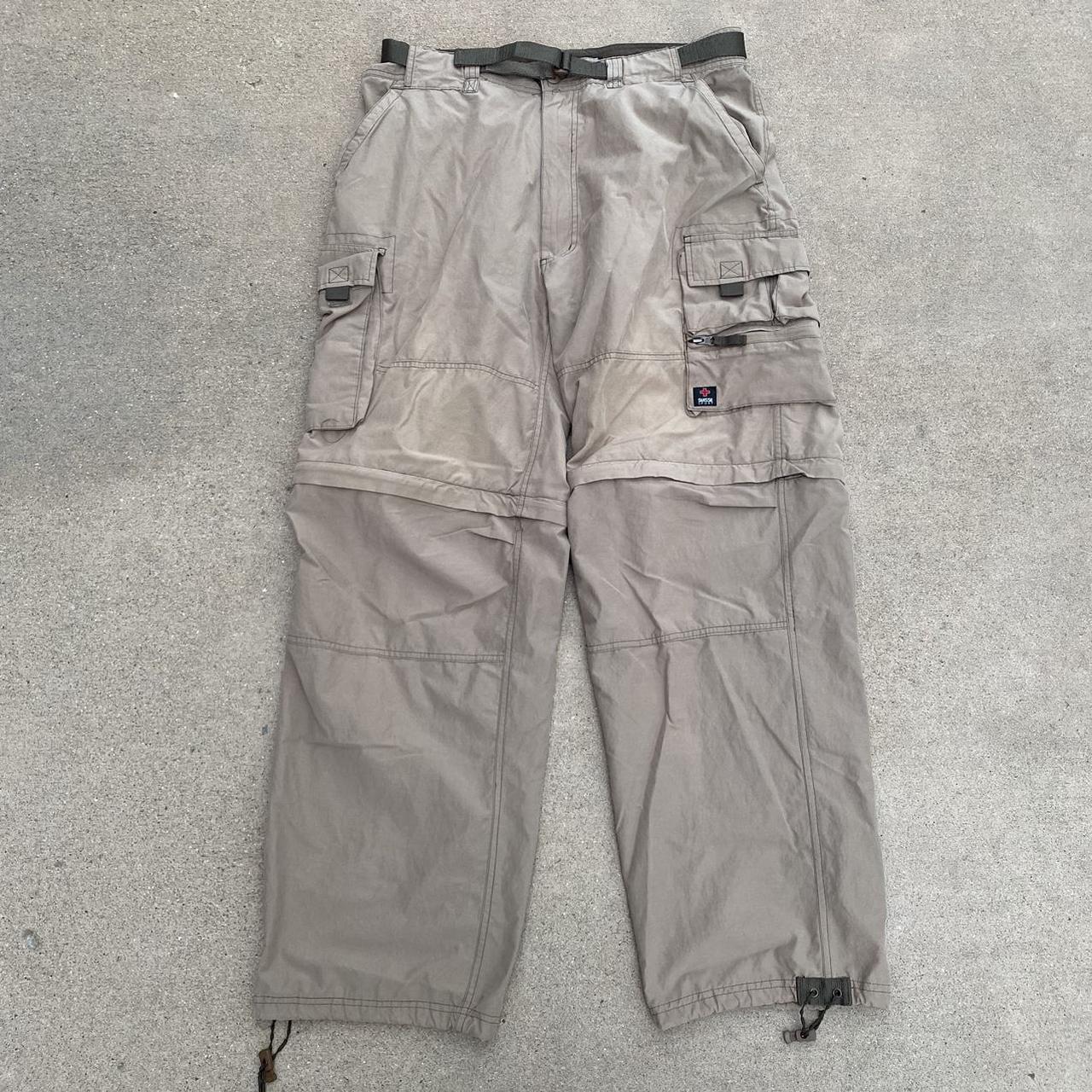 Men's Cream and Tan Trousers Depop