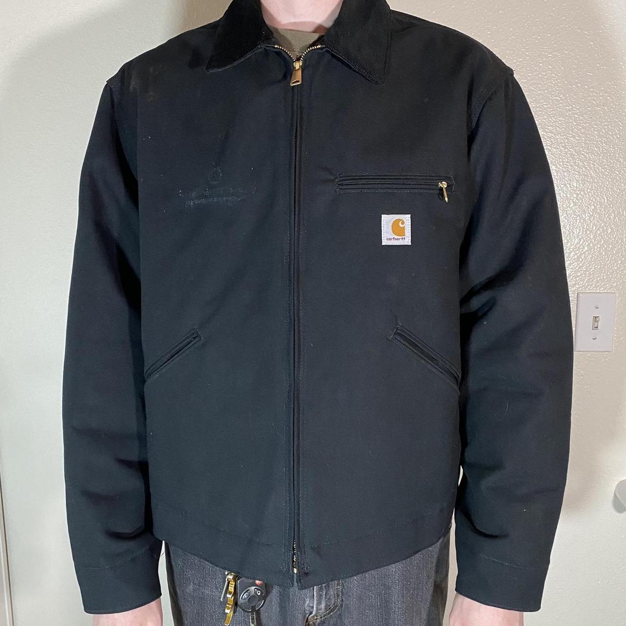 Vintage Black Carhartt Detroit Jacket Size XL, ... - Depop