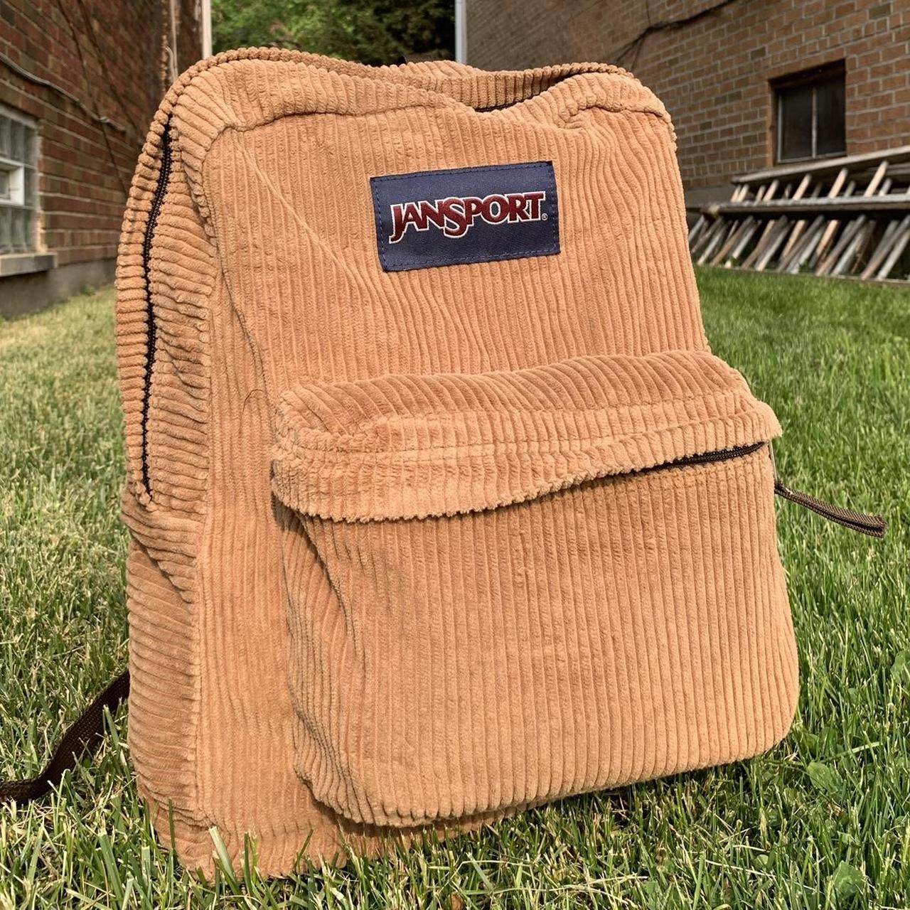 Vintage corduroy outlet jansport backpack