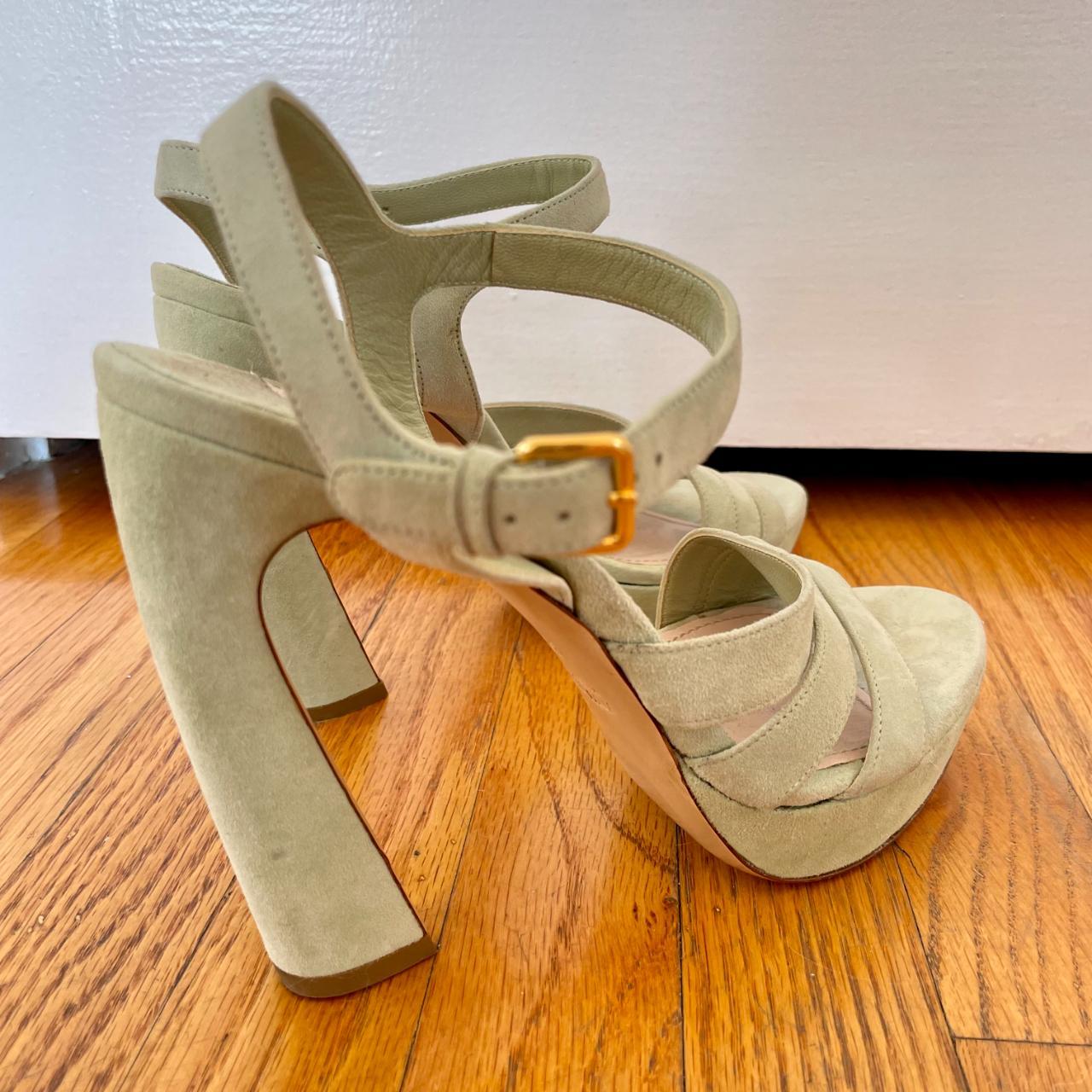 MIU MIU 1999 F/W Light Green Suede Leather Cross - Depop