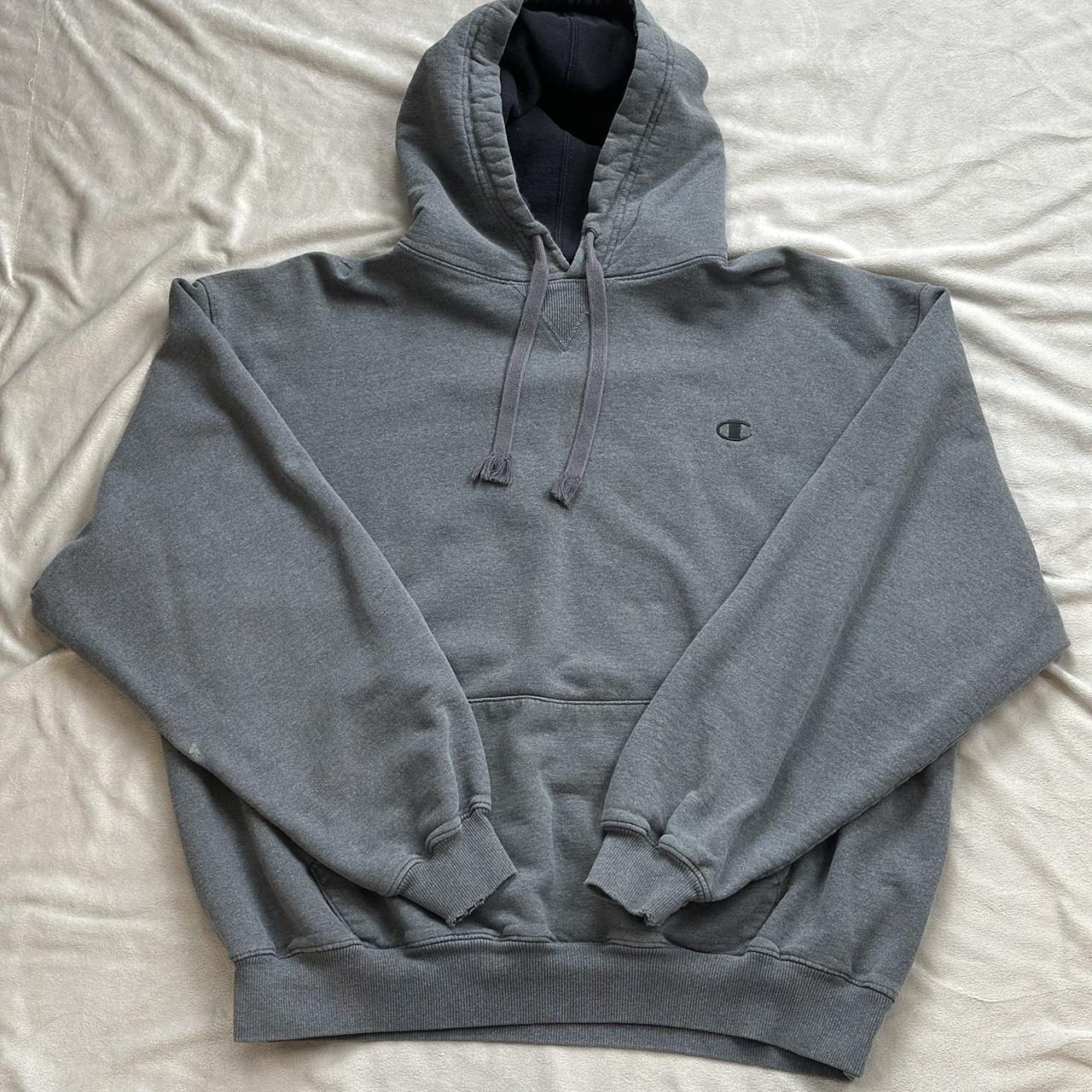 Hooded Sweater Champion Sweater Dark Grey 90s Champion Reverse