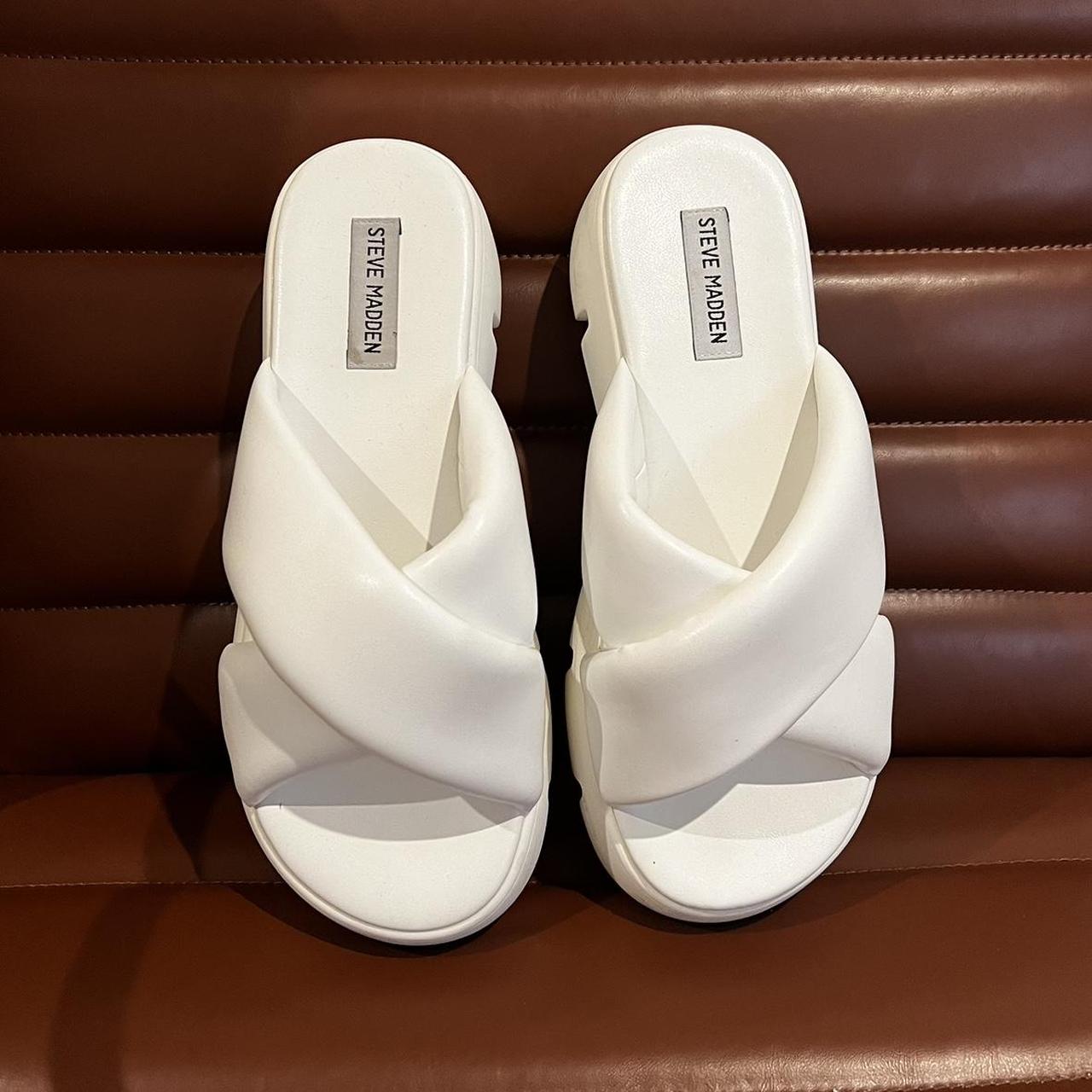 steve madden slides white