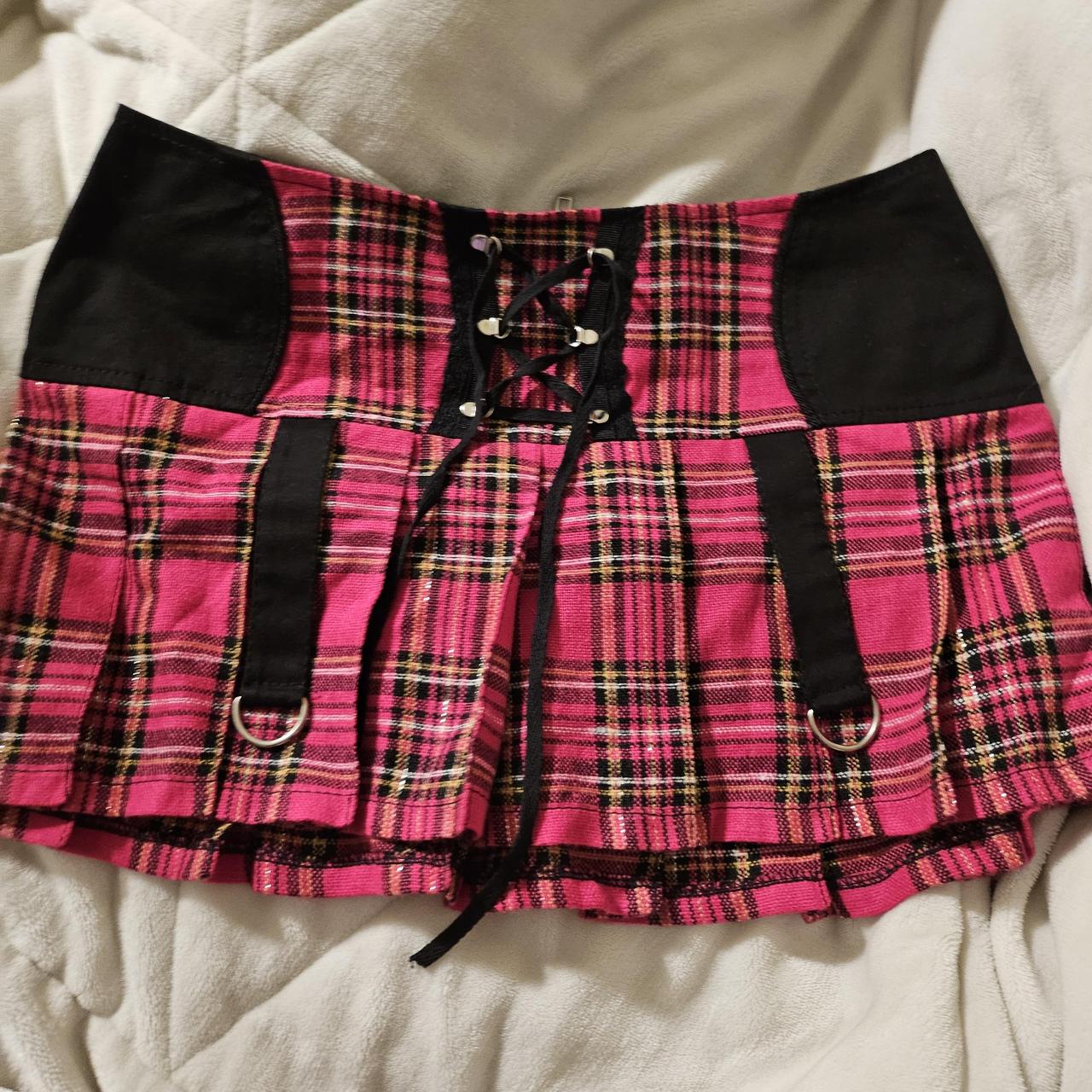 Tripp Nyc Red Plaid Skirt Pink Pink Black Tripp Nyc Mini Corset