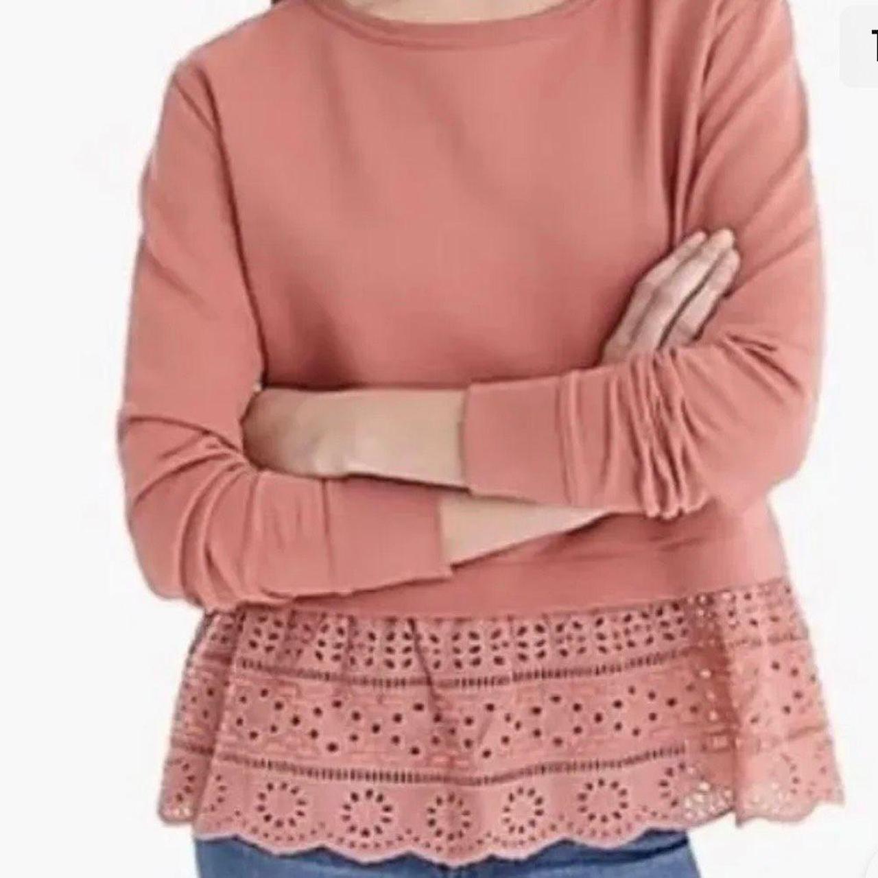 J crew hot sale eyelet sweatshirt