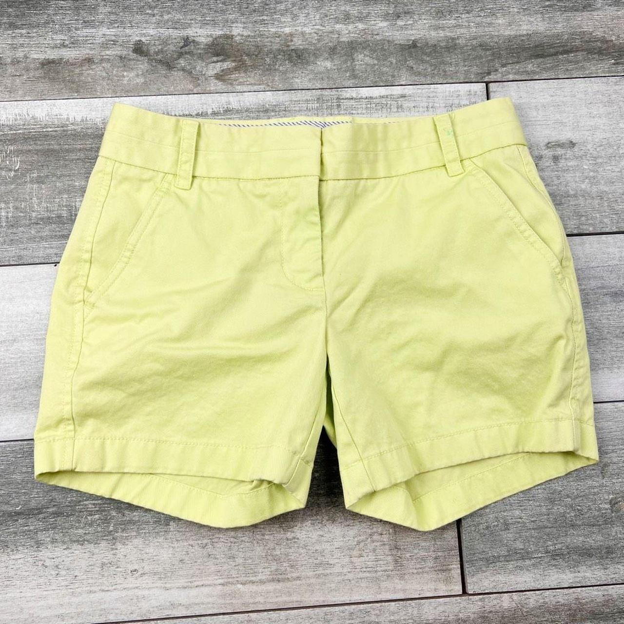 J Crew Chino Shorts Neon Yellow Color Had Marks On Depop