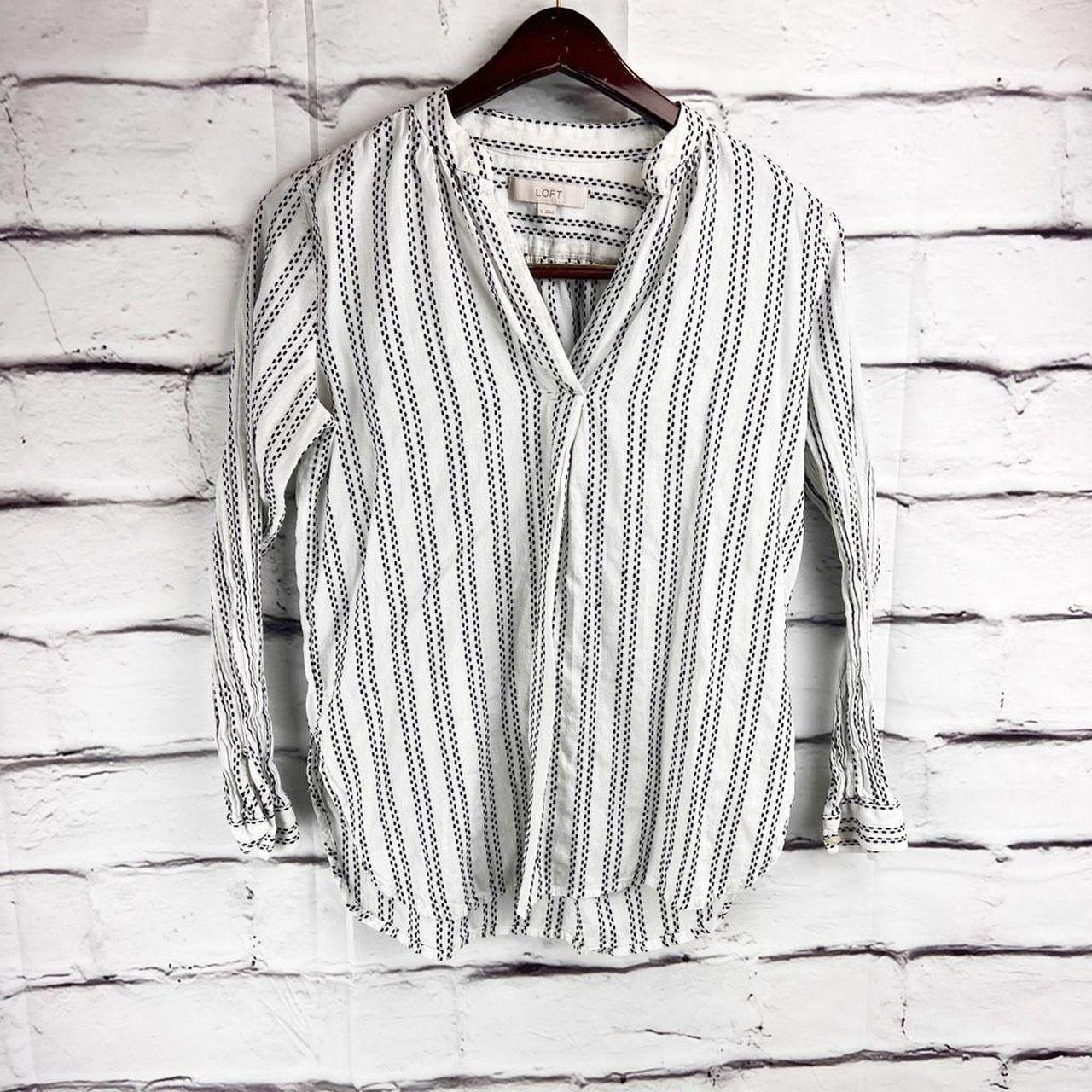 Loft cheap striped blouse