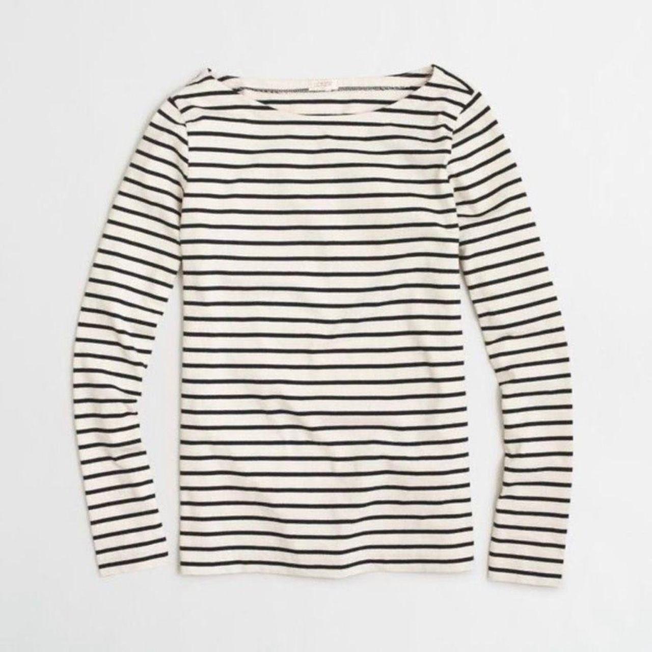 j crew striped long sleeve tee