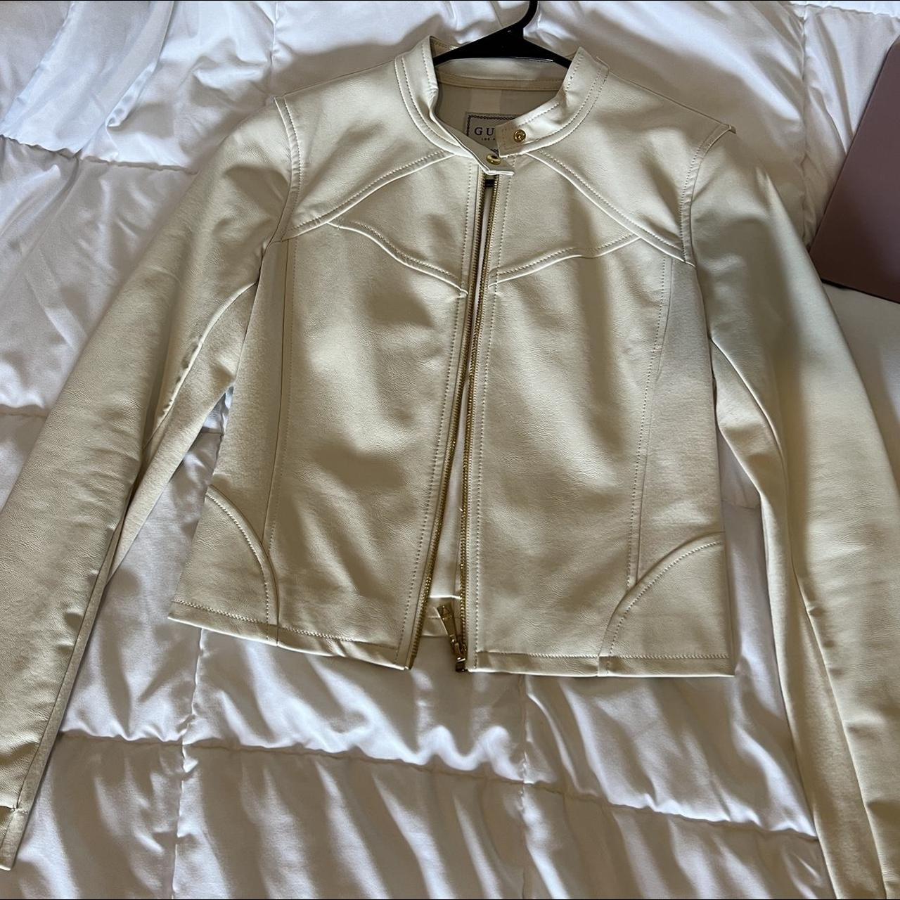 Guess Women's Cream Jacket | Depop