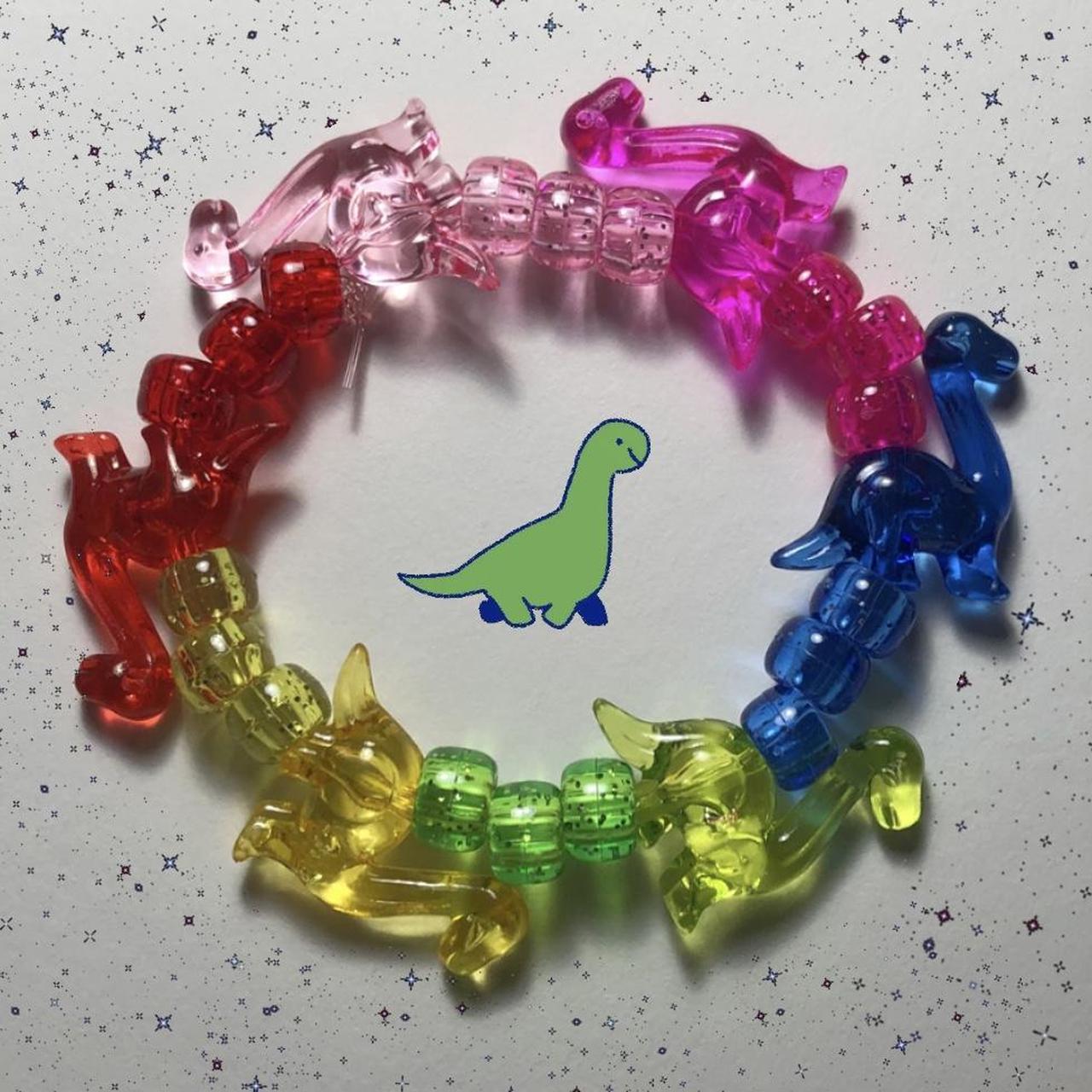 dinosaur kandi bracelet string is 10 inches long,... Depop
