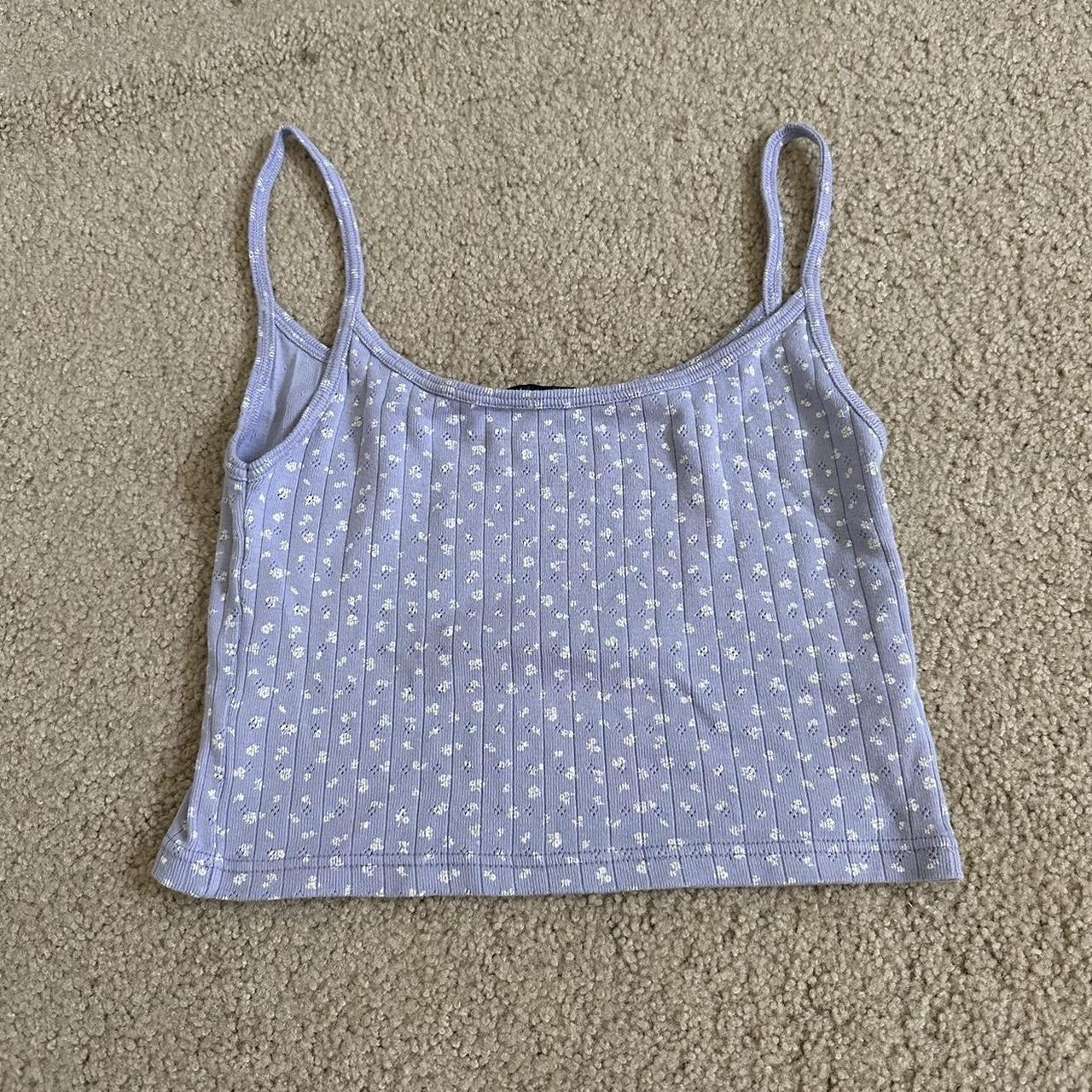 Brandy Melville Purple Skylar Tank! - super cropped... - Depop