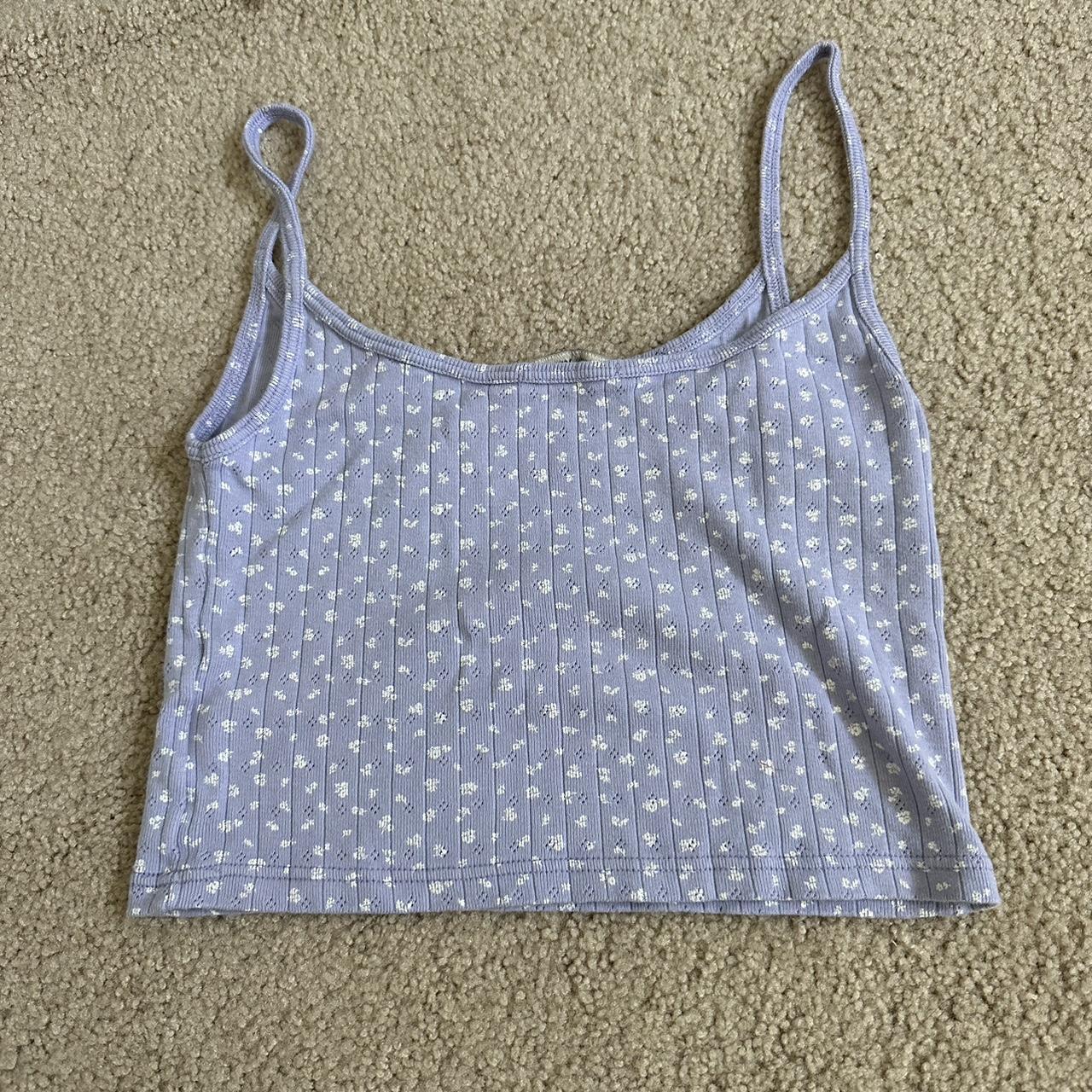 Brandy Melville Purple Skylar Tank! - super cropped... - Depop