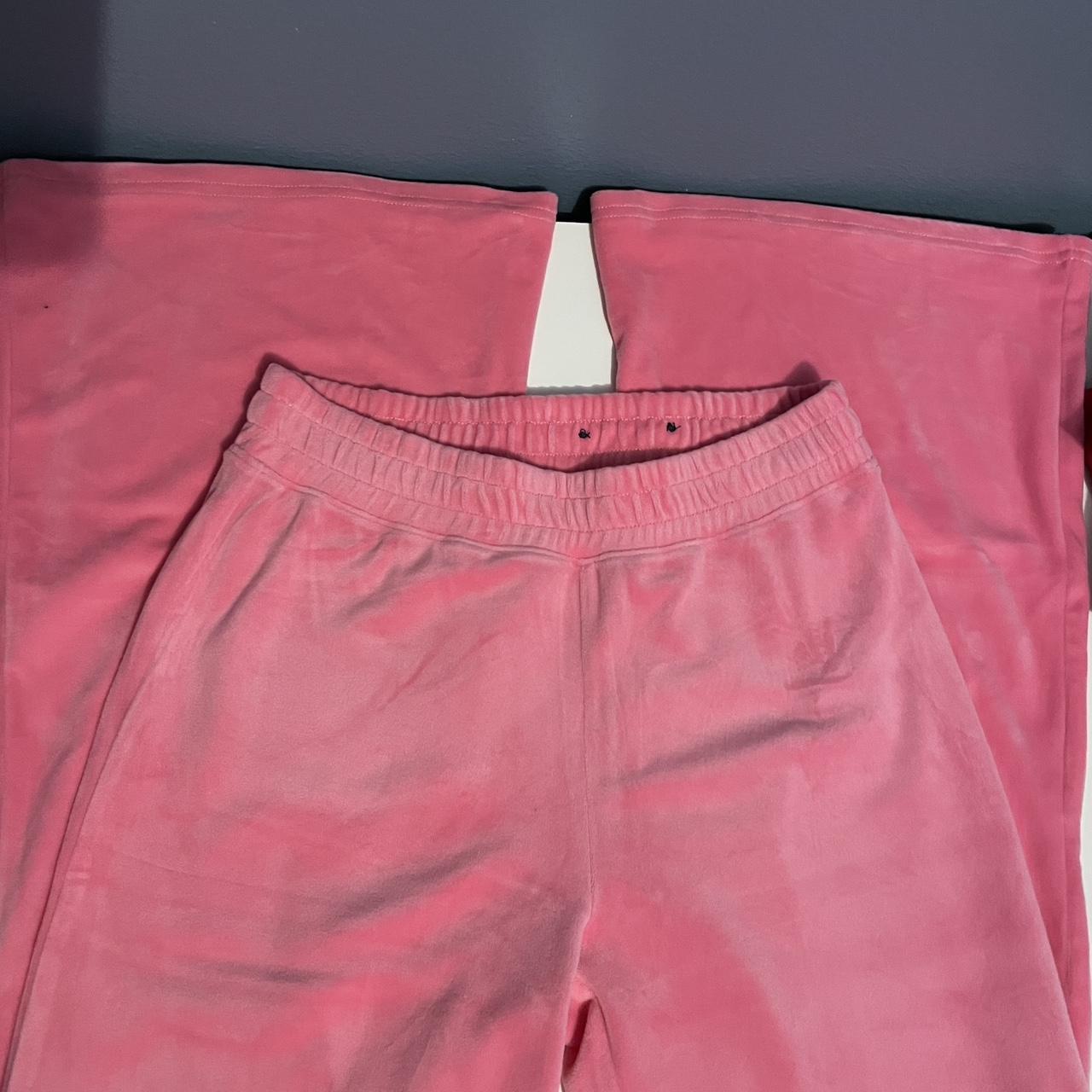 hollister pink flare tracksuit pants size xs but can... - Depop