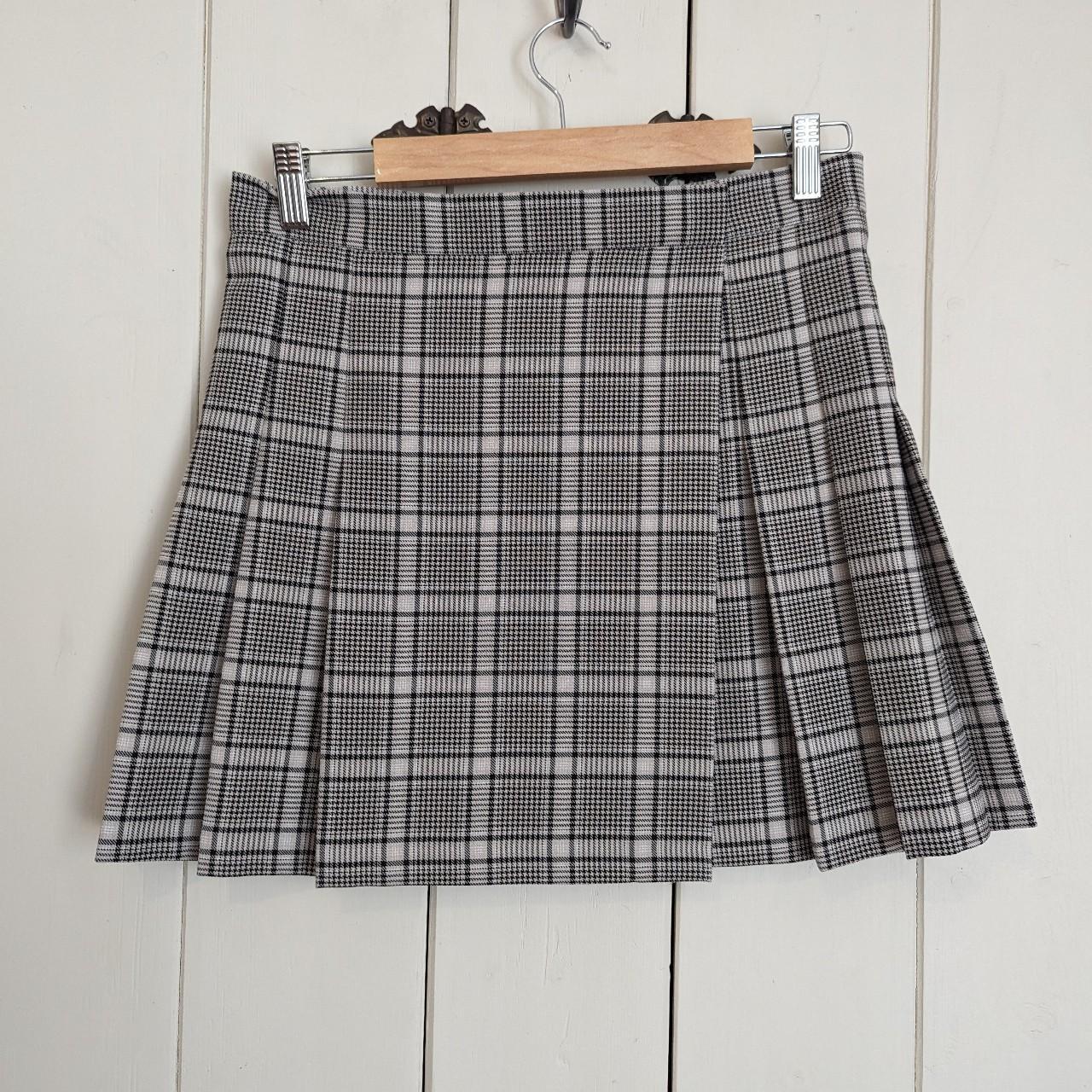 ASOS houndstooth plaid mini skirt. Skater / tennis... - Depop