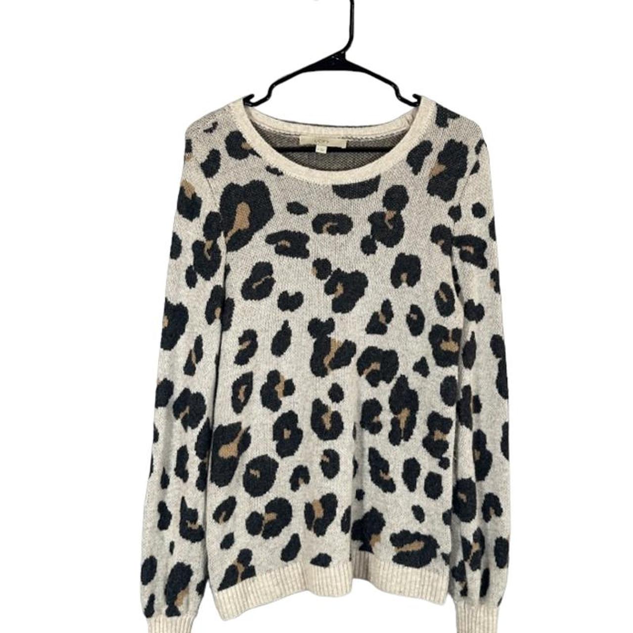 Loft on sale leopard sweater