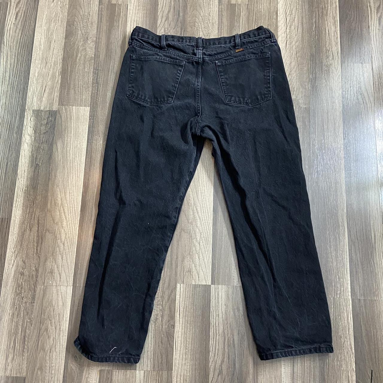 black baggy streetwear jeans 𖤐. size 38” waist.... - Depop