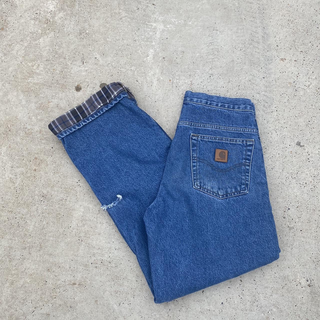 Carhartt Men's Blue Jeans Depop