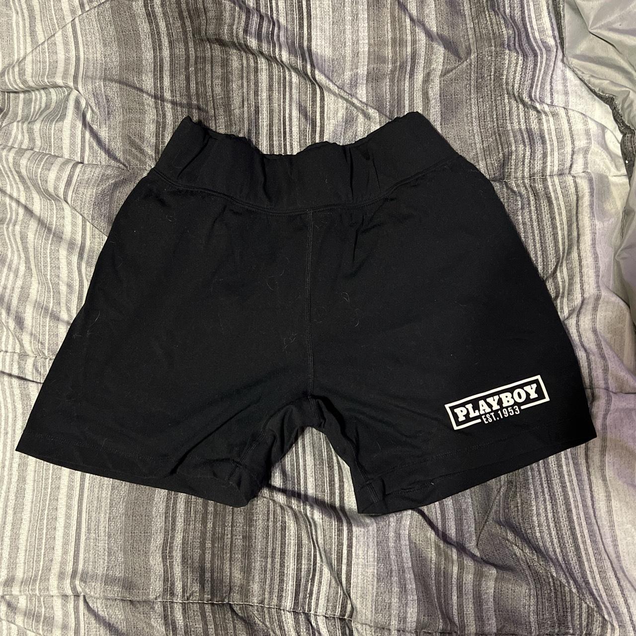 super cute playboy biker shorts brand:pacsun x... - Depop