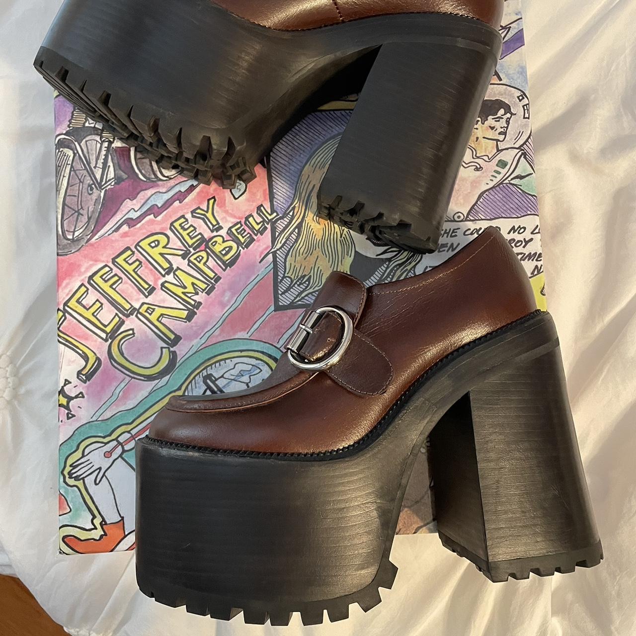 Jeffery Campbell Offset Platform Loafers🤎 • Platform... - Depop