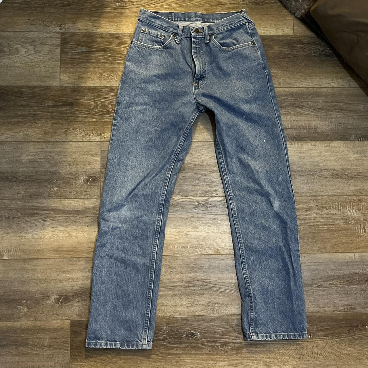 Worn straight leg wranglers! I’ve worn them quite a... - Depop