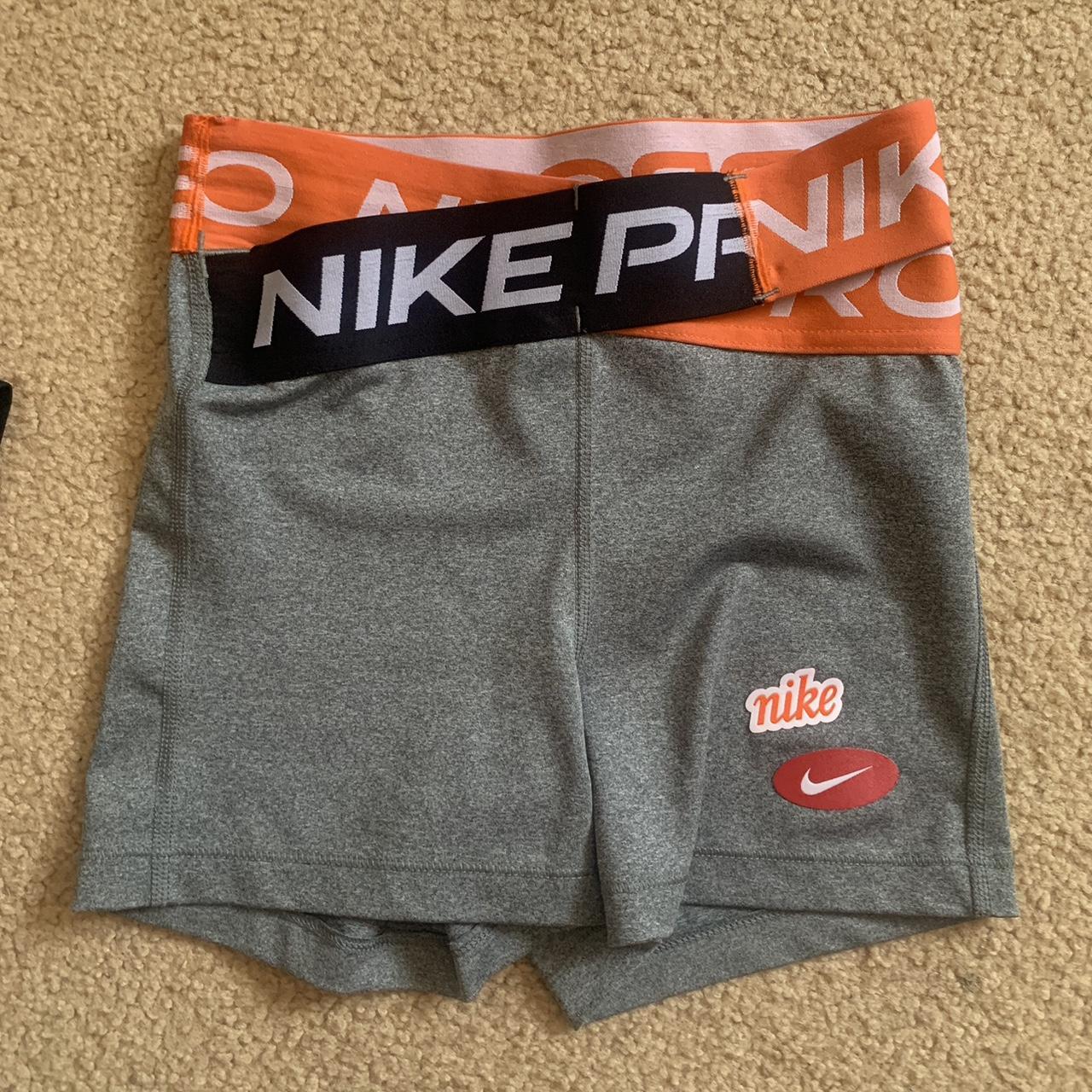 grey nike pro shorts 3 inch
