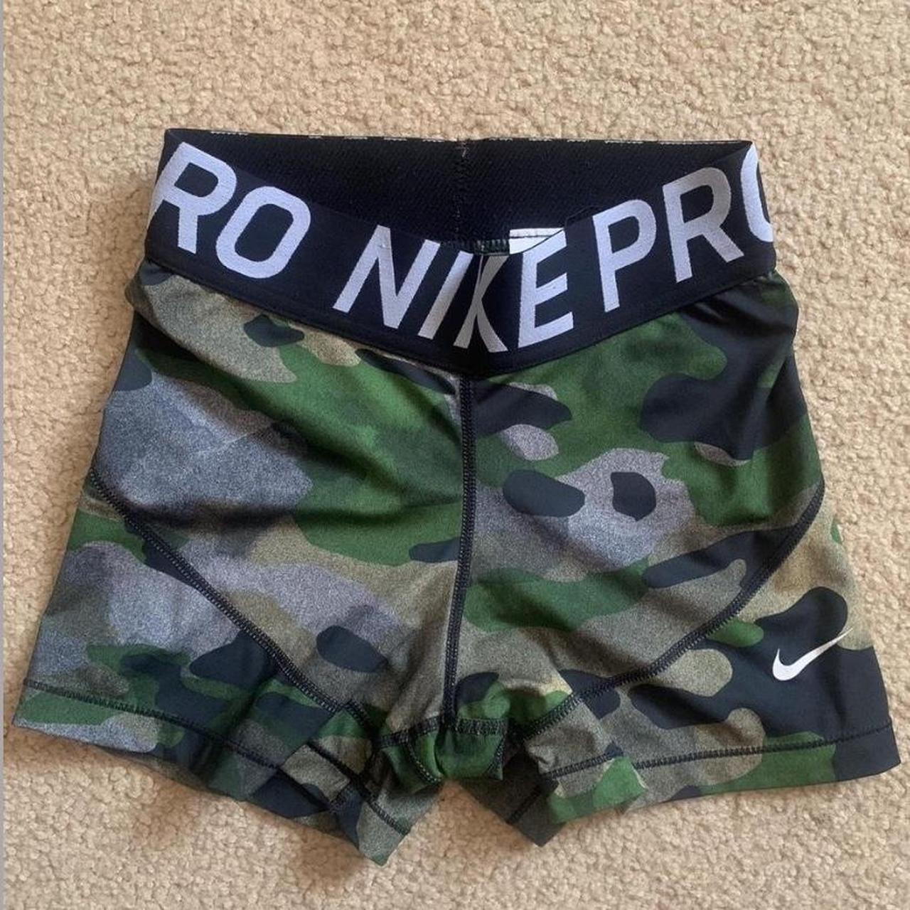 Nike pro shorts camo size xs activewear gym nike. Depop