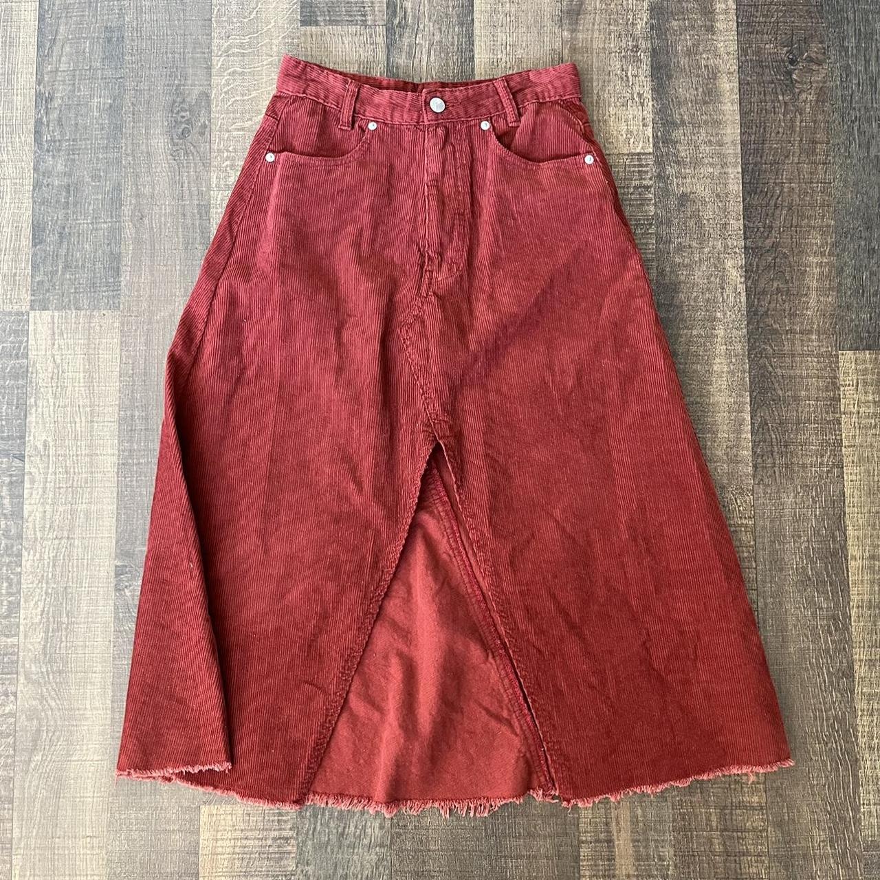 Don’t Ask Amanda Cord Midi Skirt BNWT Size S - Depop