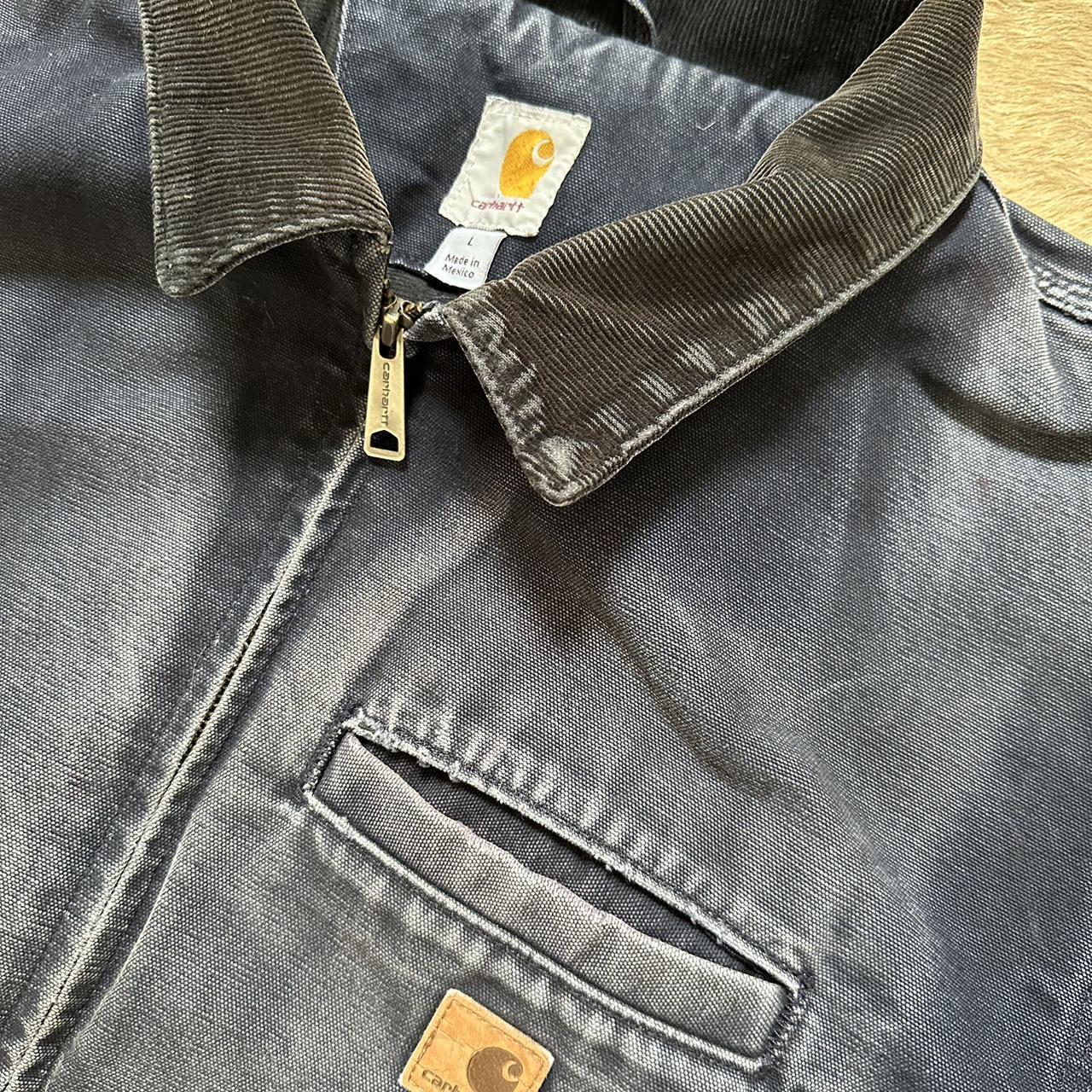 Vintage Carhartt Jacket Black/Navy. Size Large... - Depop