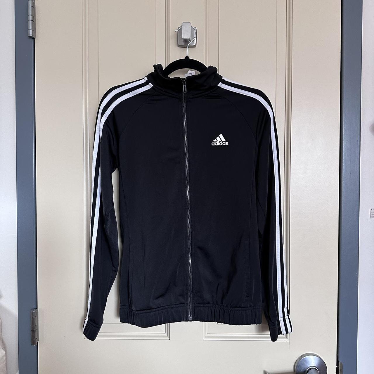 Adidas Women's Black and White Jacket | Depop