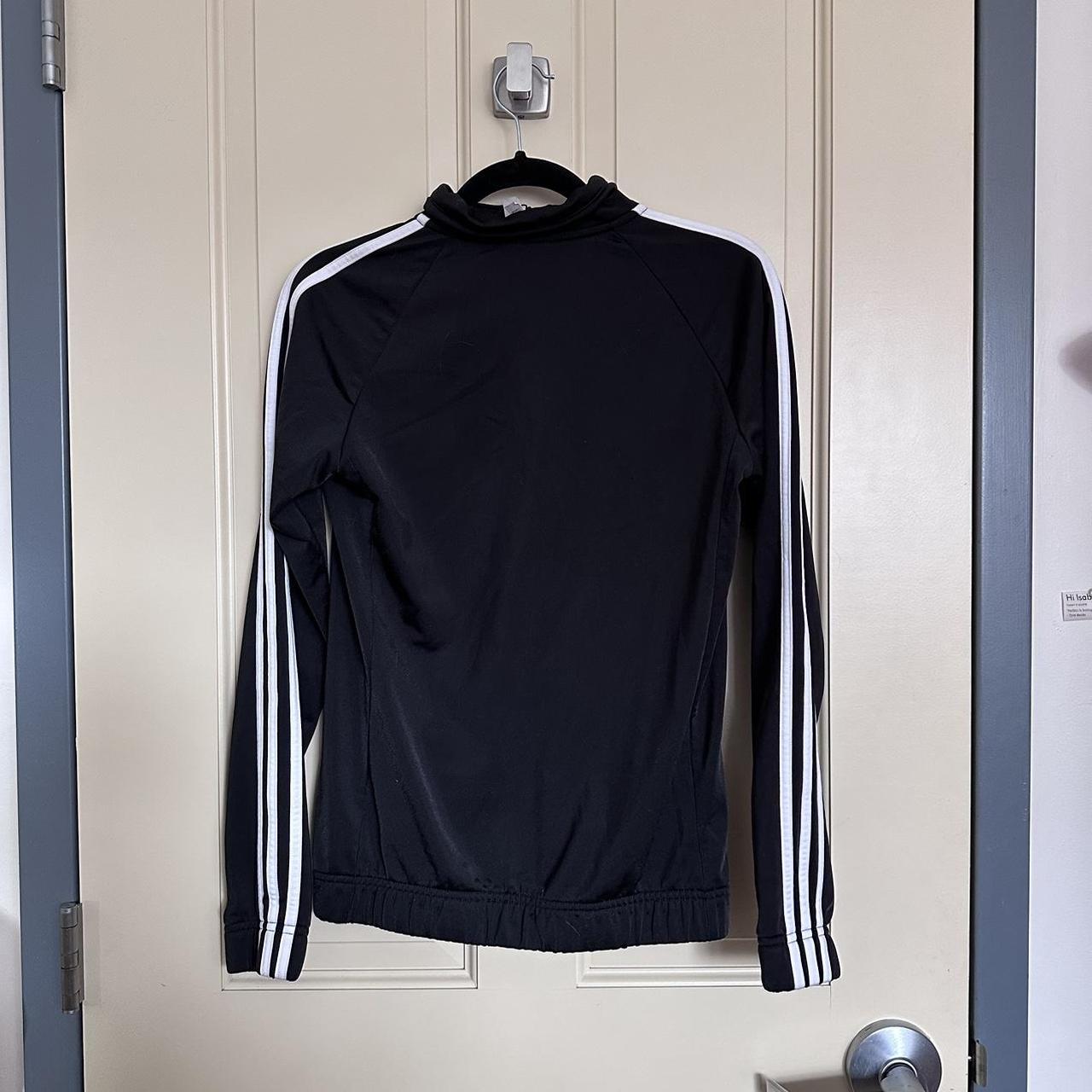 Adidas Women's Black And White Jacket | Depop